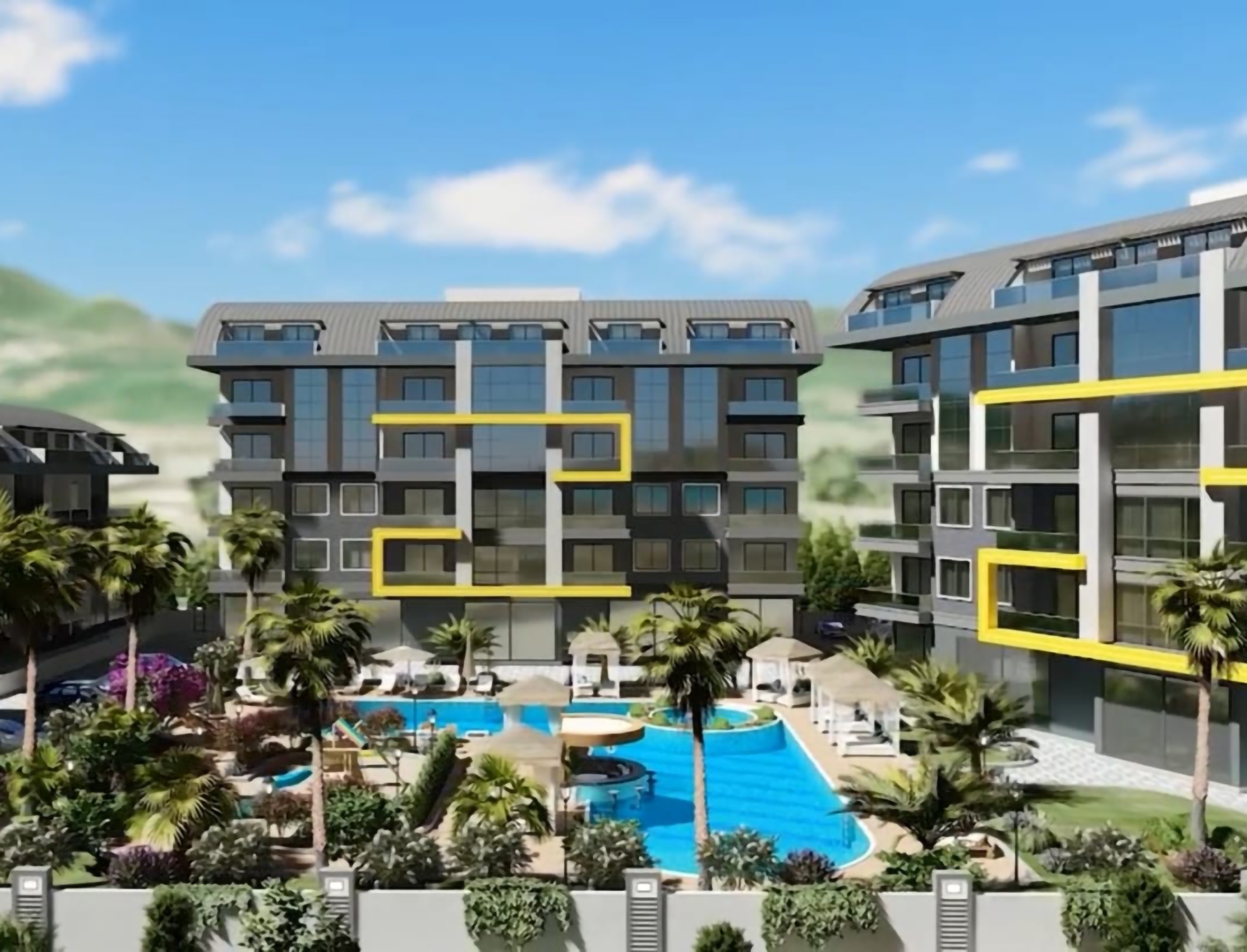 Ylellinen 1+1 Asunto meri- ja vuorinäköaloilla, Alanya - Oba