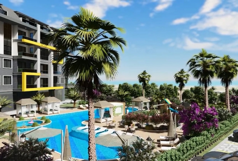 Ylellinen 1+1 Asunto meri- ja vuorinäköaloilla, Alanya - Oba