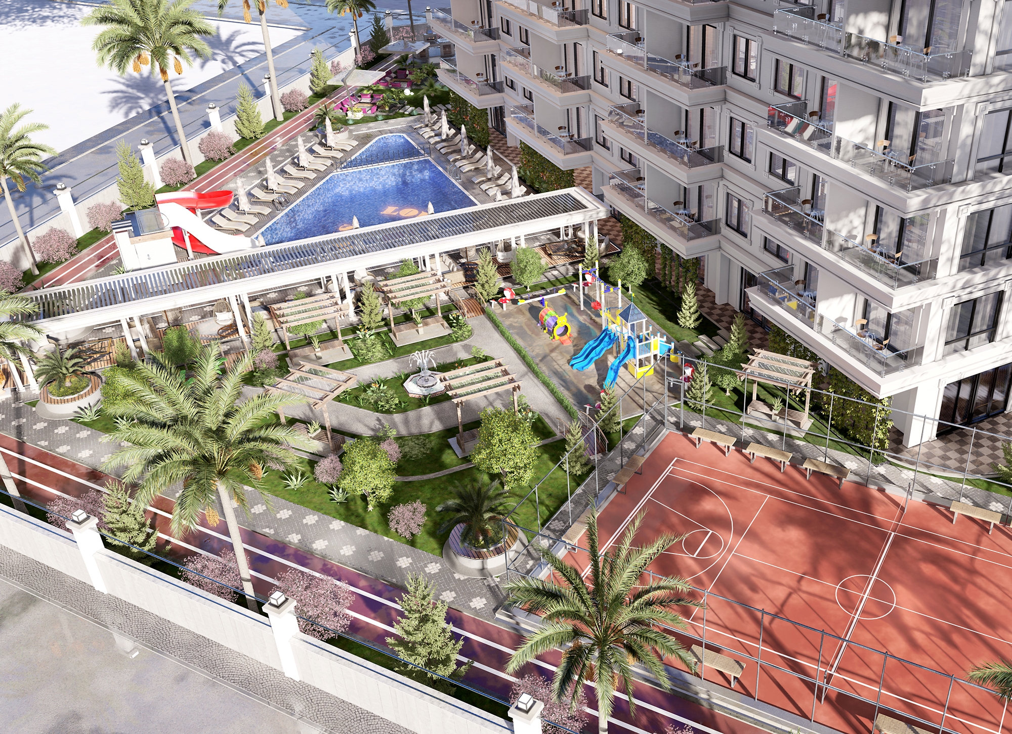 Luksus 1+1 Lejlighed med Hav- og Bjergudsigt, Alanya - Gazipasa