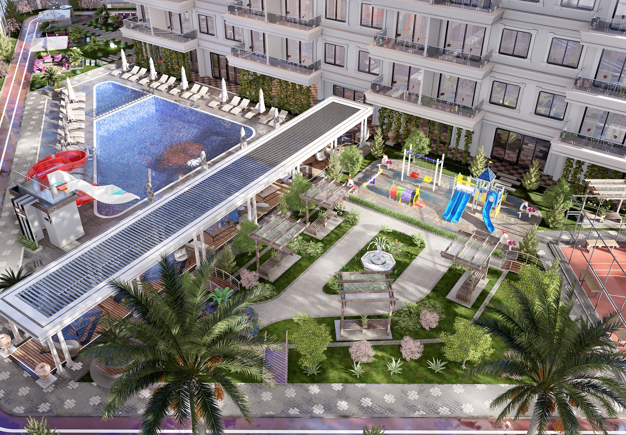 Luksus 1+1 Lejlighed med Hav- og Bjergudsigt, Alanya - Gazipasa