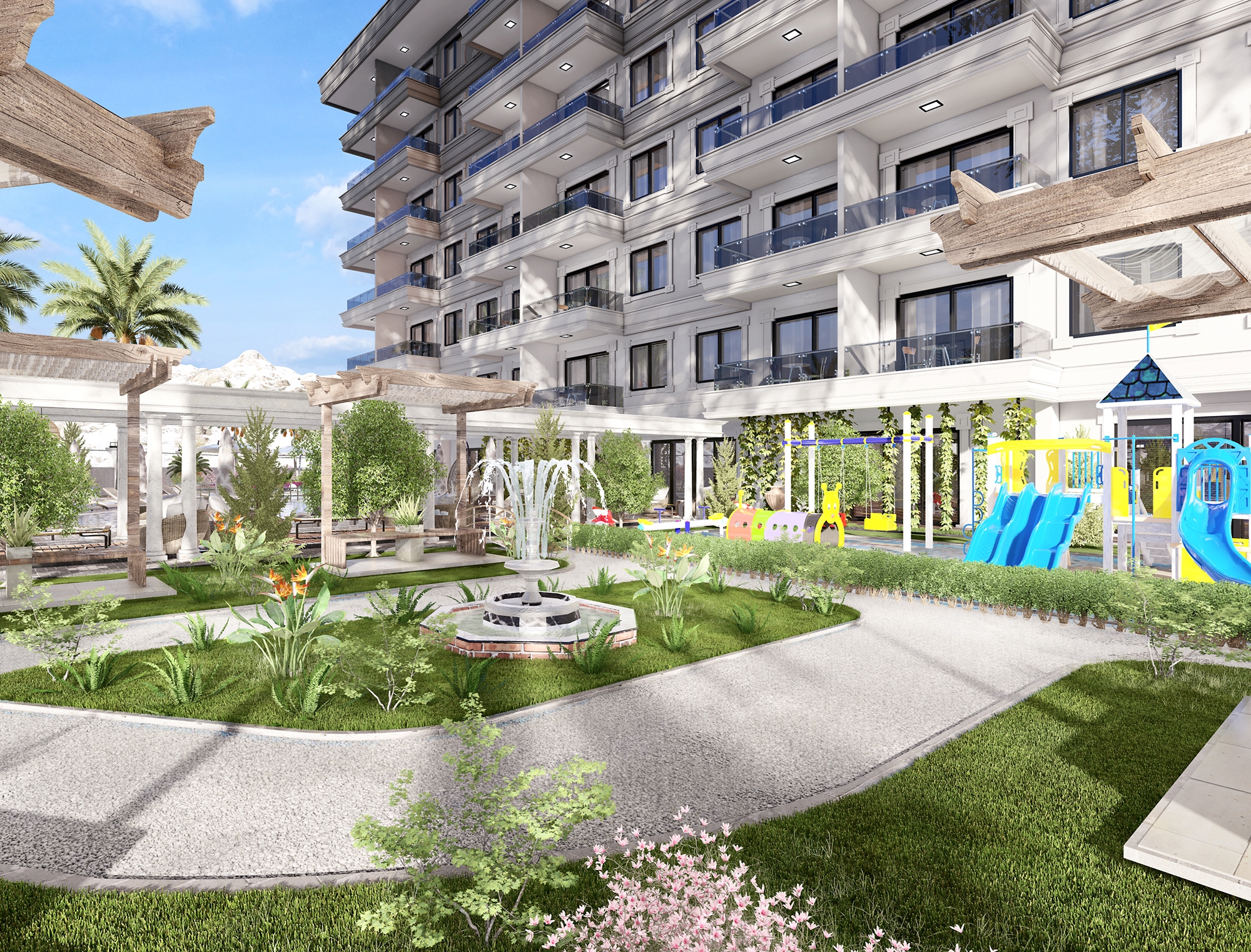Luksus 1+1 Lejlighed med Hav- og Bjergudsigt, Alanya - Gazipasa
