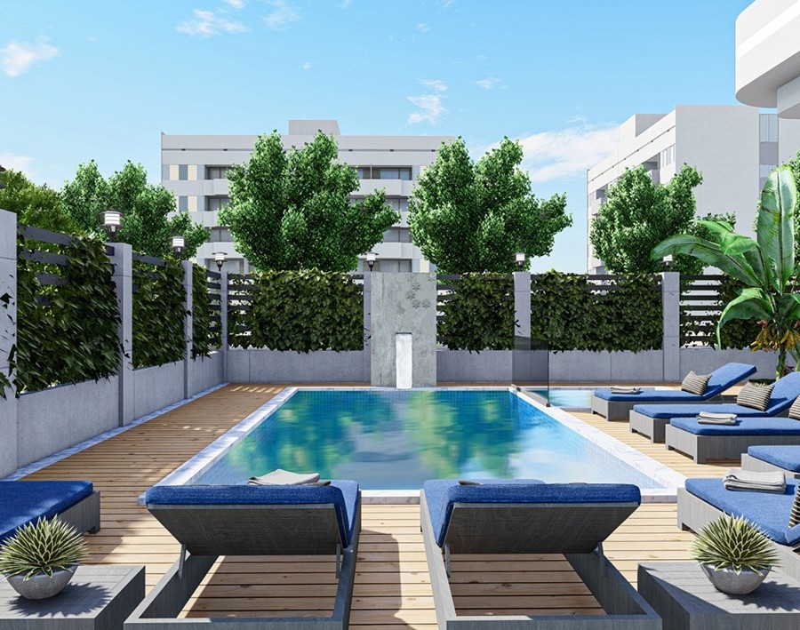 Property in downtown 300m from the beach
