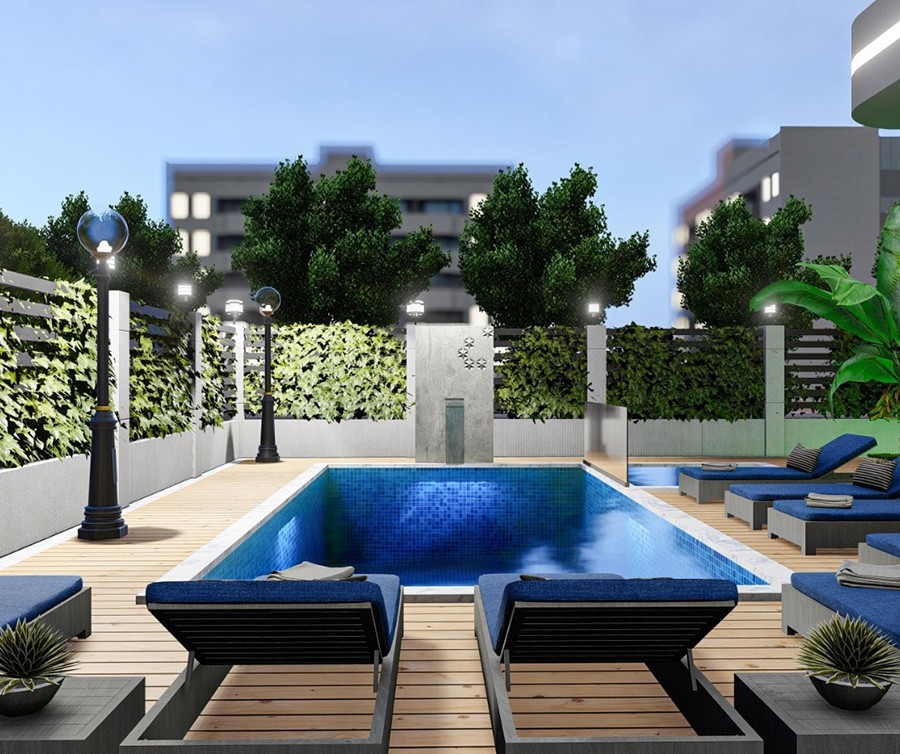Property in downtown 300m from the beach
