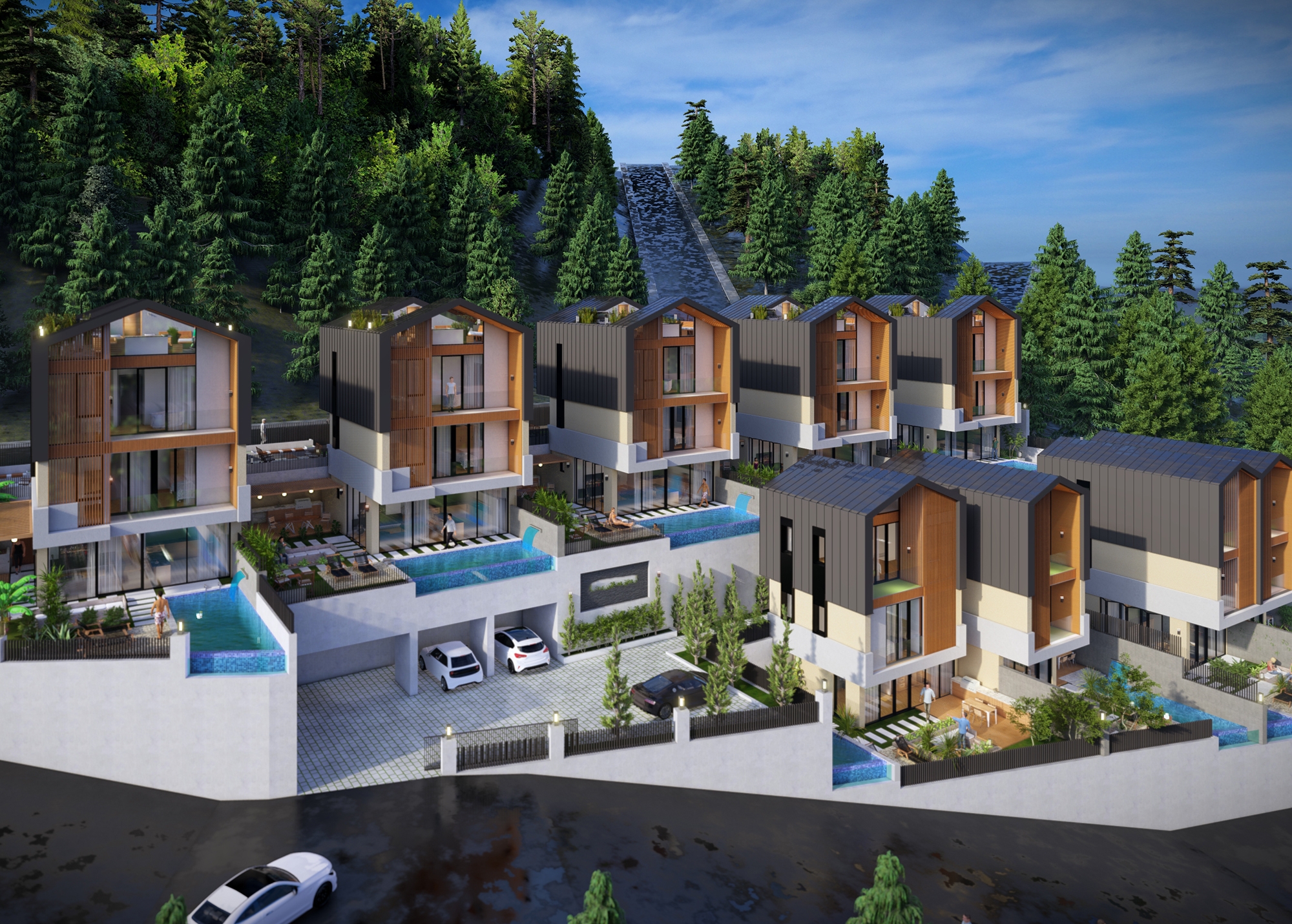 Luxury 2+1 Villa with Sea and Castle Views, Alanya Tepe