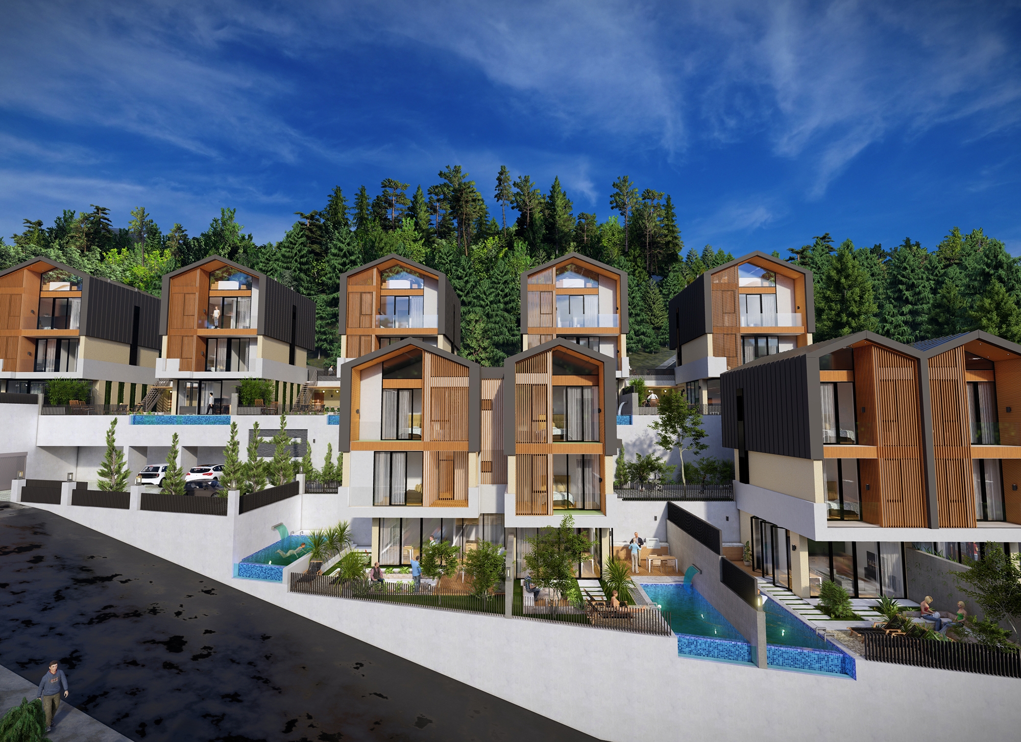 Luxury 2+1 Villa with Sea and Castle Views, Alanya Tepe