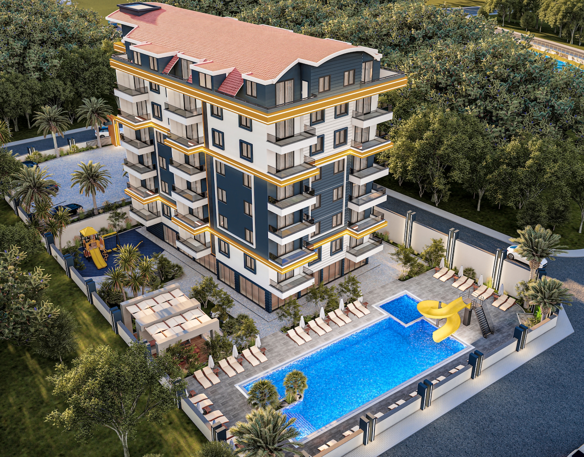 Luksus 1+1 Lejlighed med Bjergudsigt i Gazipasa, Alanya