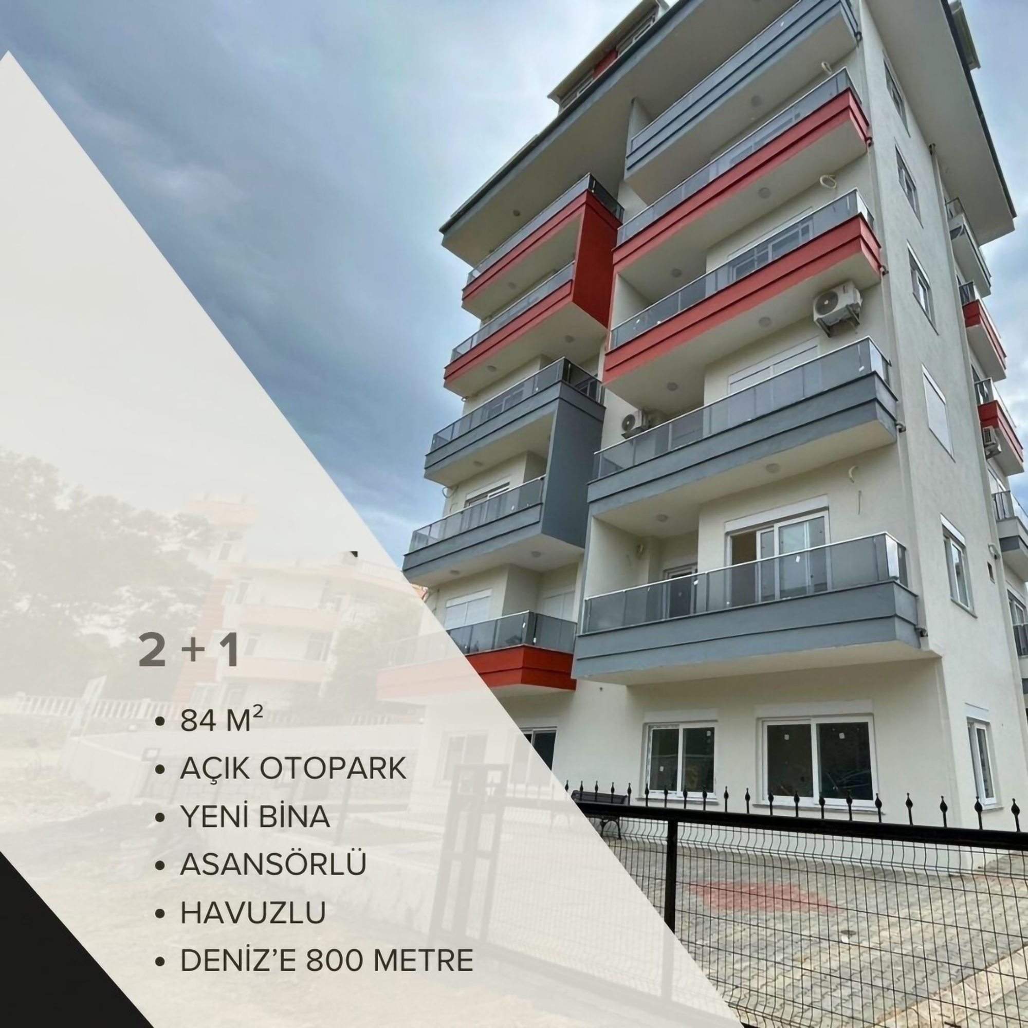 Bergblick 2+1 Wohnung in Avsallar, Alanya