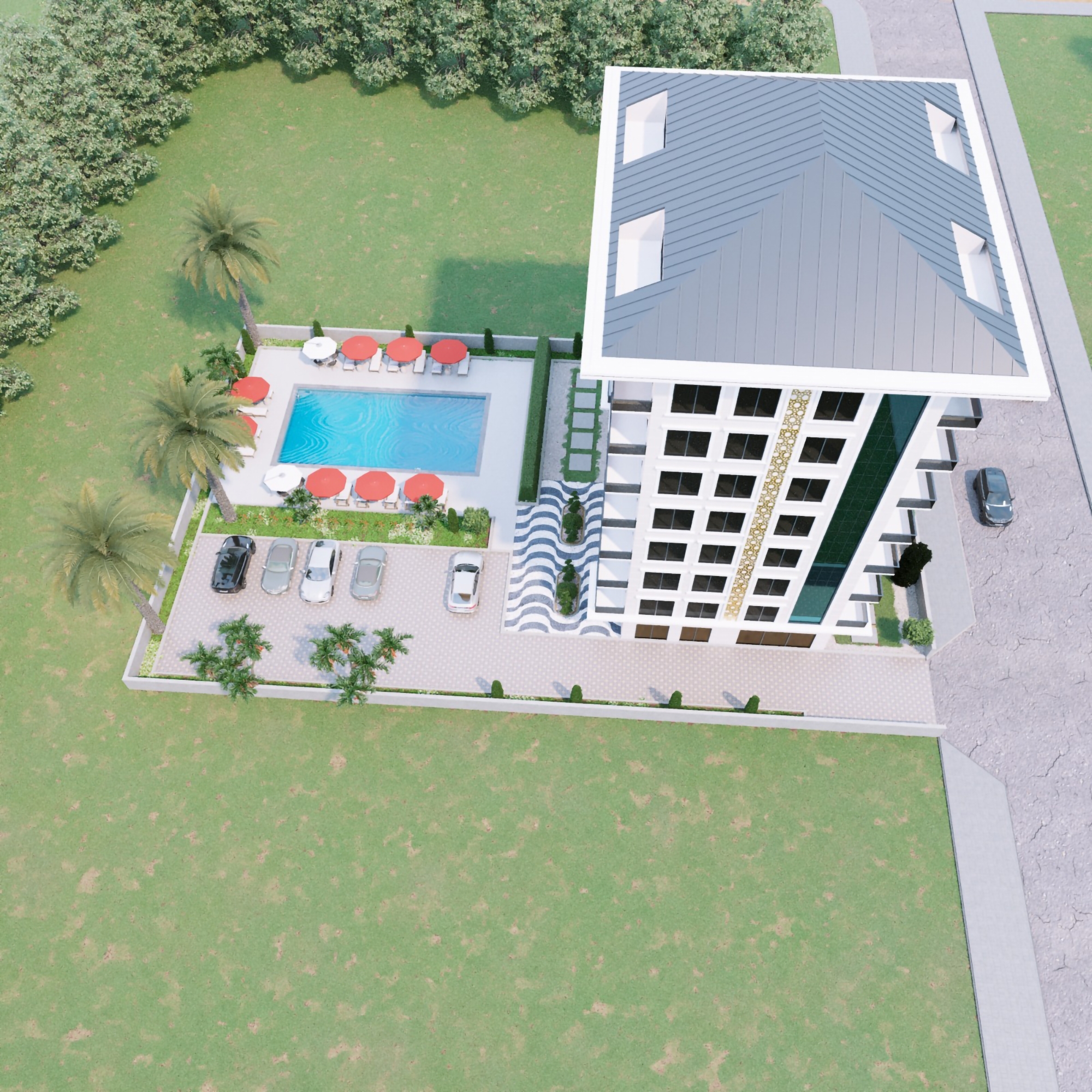 Luxuriöses 2+1 Apartment mit Meerblick und Bergblick in Avsallar