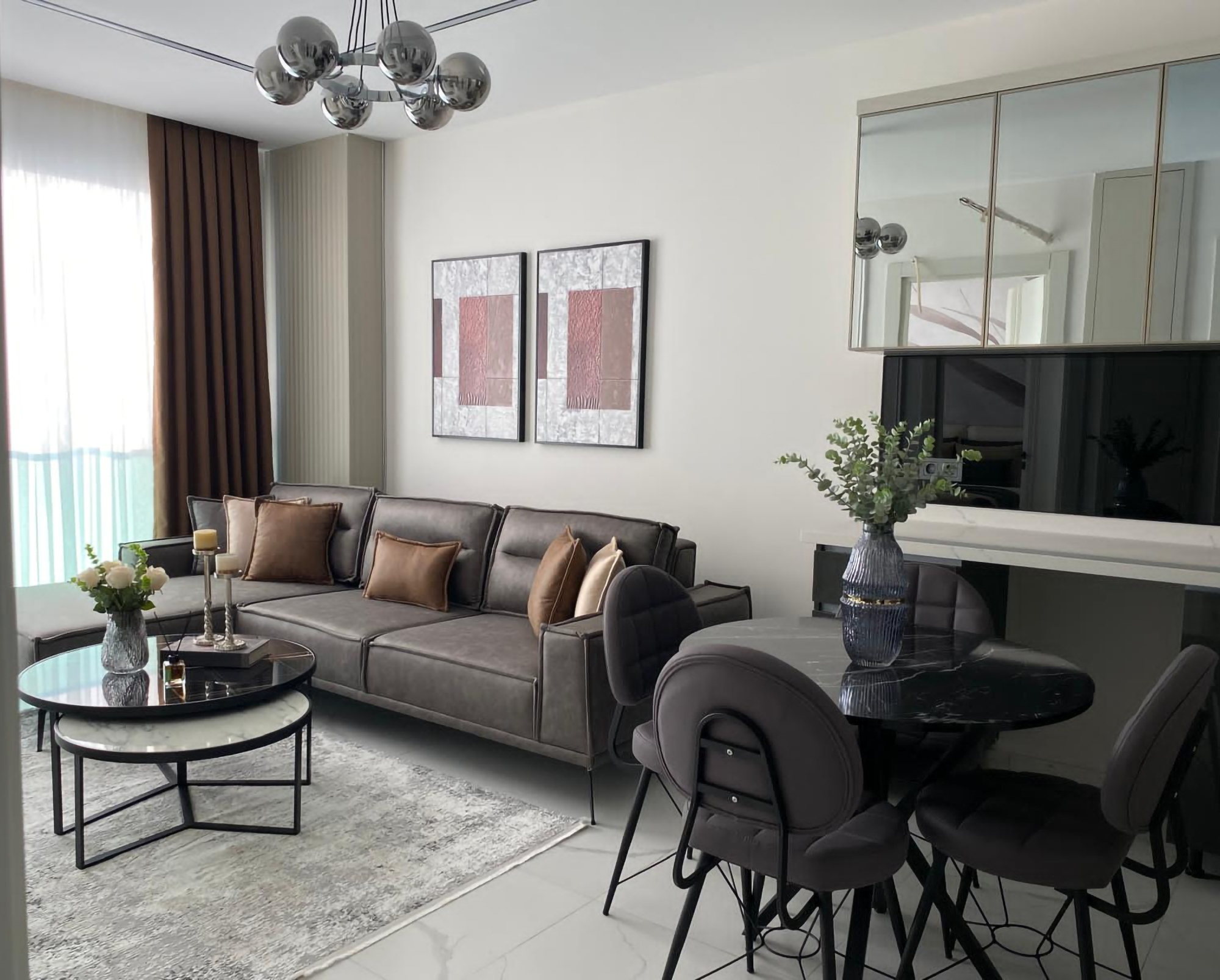 Luxuriöses 1+1 Apartment mit Meerblick und Bergblick in Kargicak