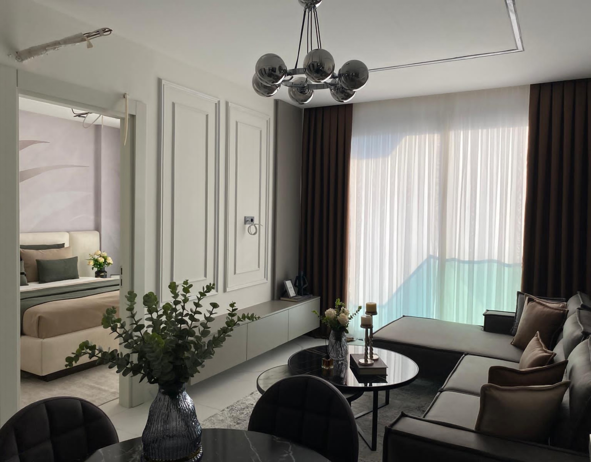 Luxuriöses 1+1 Apartment mit Meerblick und Bergblick in Kargicak