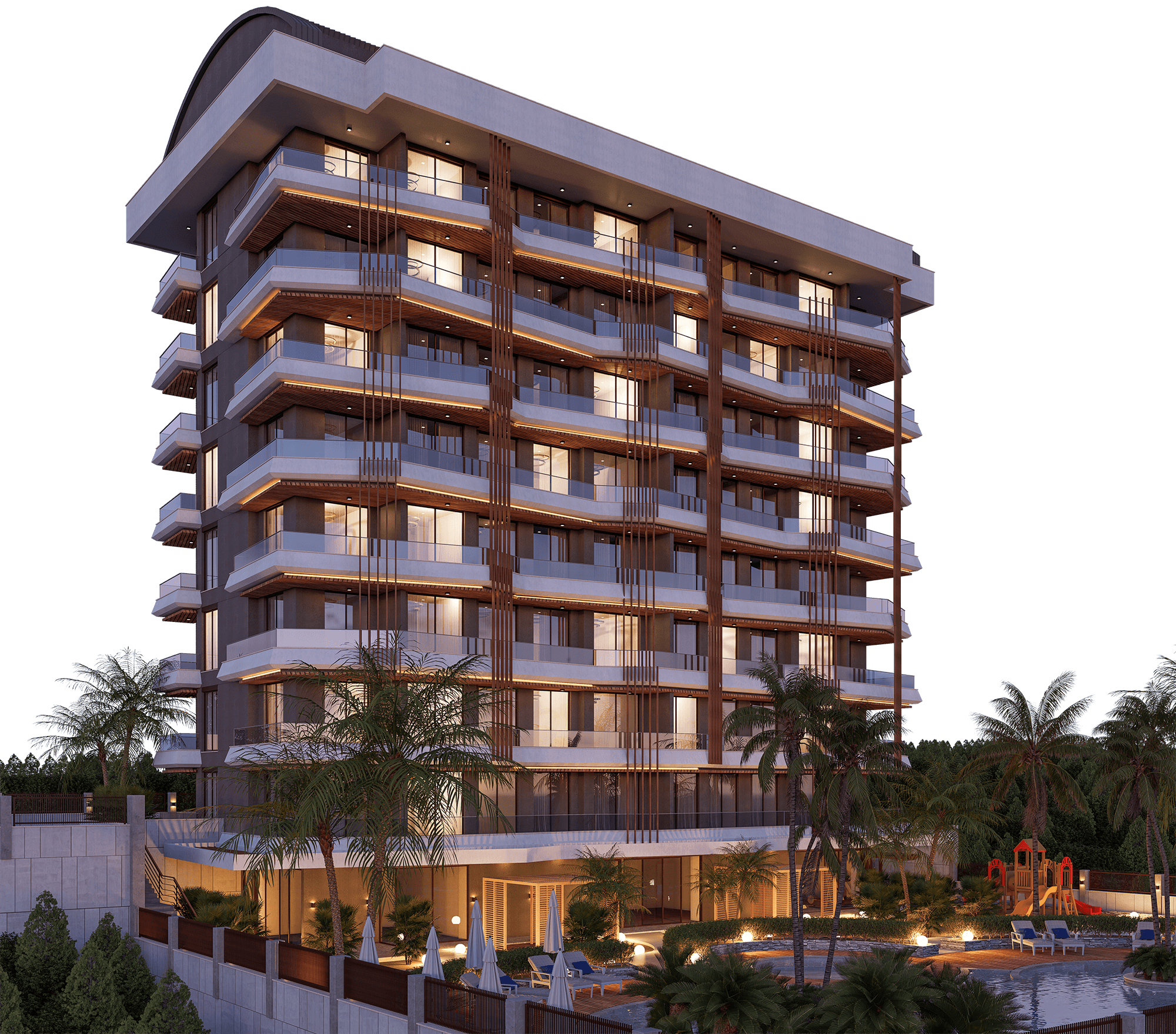 Luksus 1+1 Lejlighed med Bjergudsigt i Demirtas, Alanya