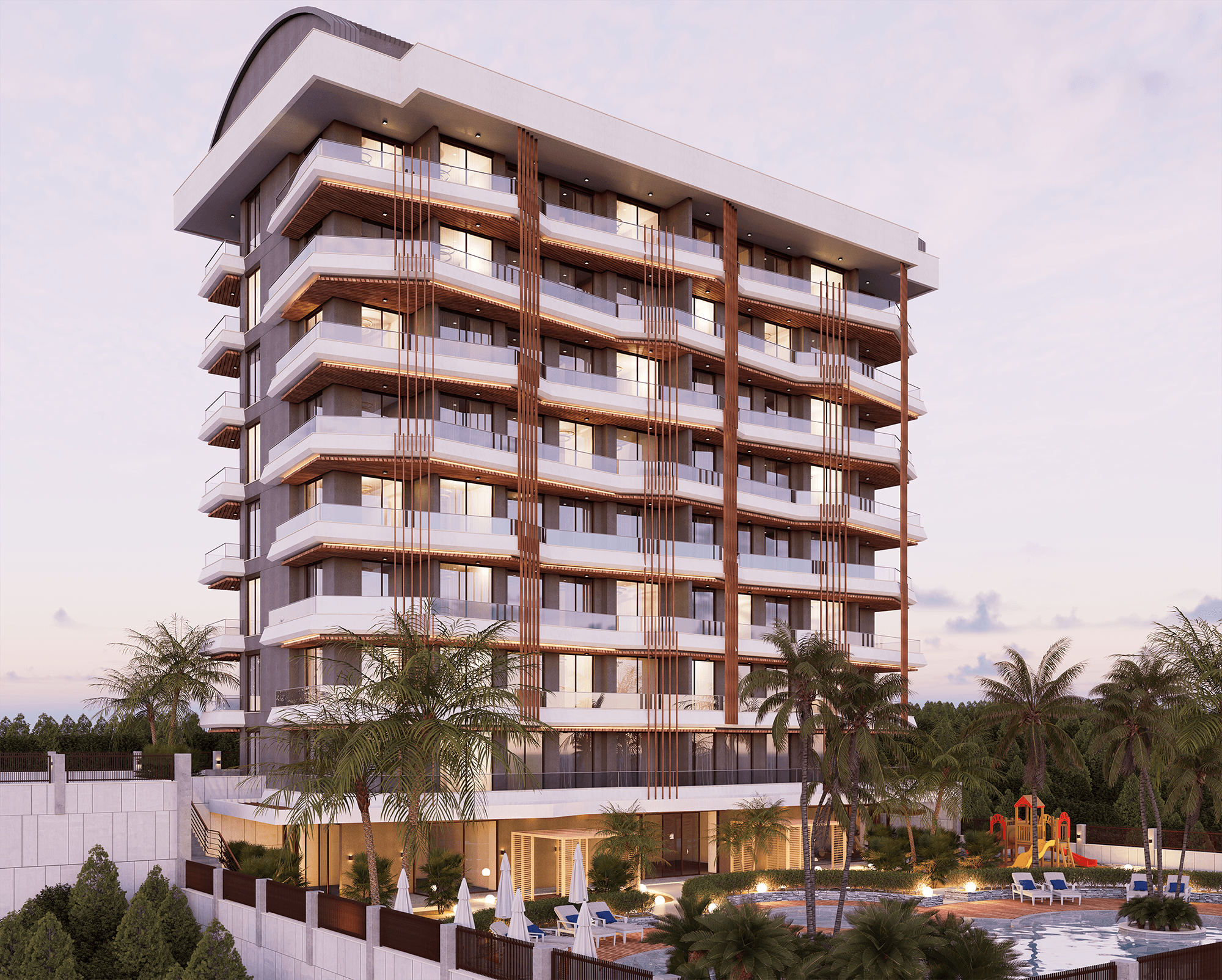 Luksus 1+1 Lejlighed med Bjergudsigt i Demirtas, Alanya
