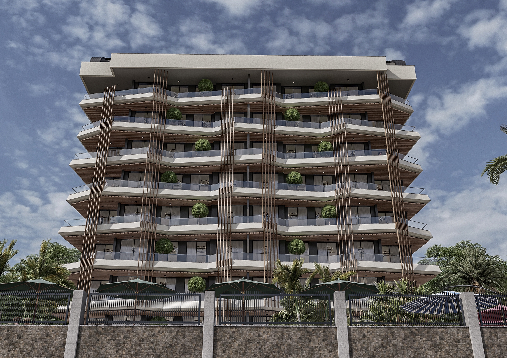 Luksus 1+1 Lejlighed med Bjergudsigt i Demirtas, Alanya