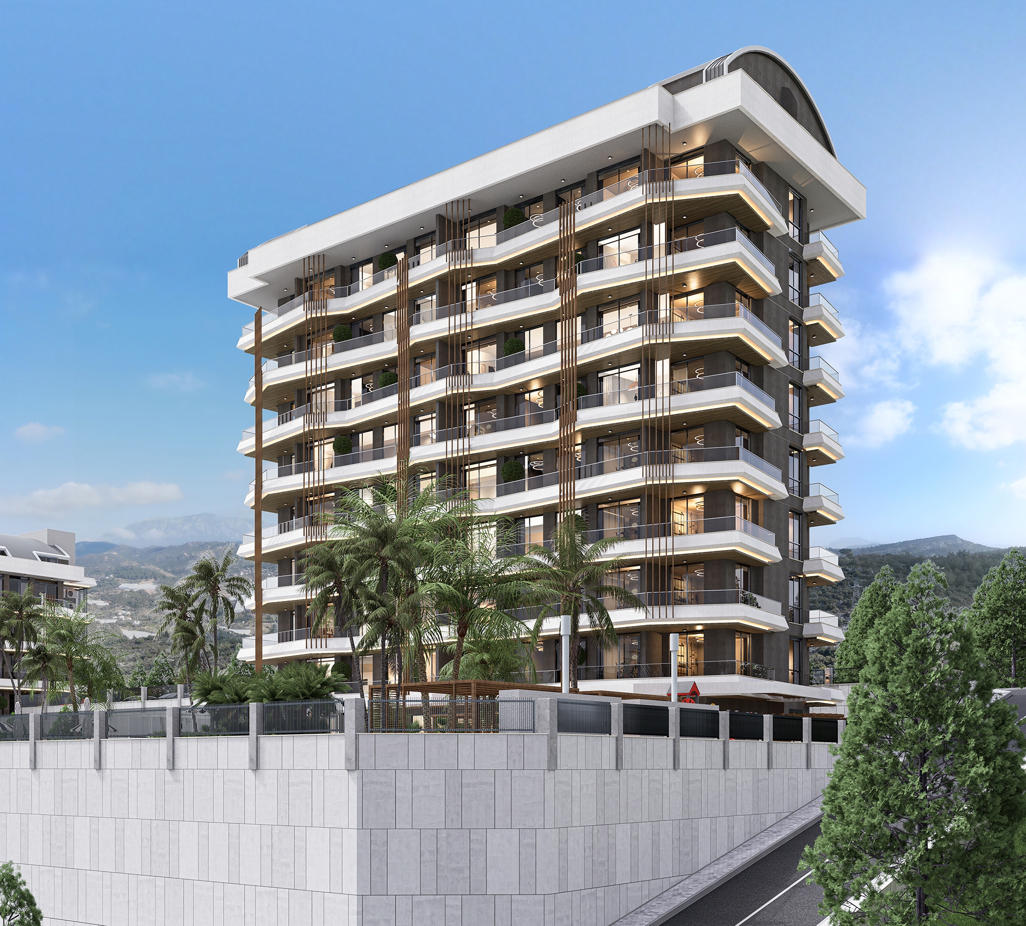Luksus 1+1 Lejlighed med Bjergudsigt i Demirtas, Alanya