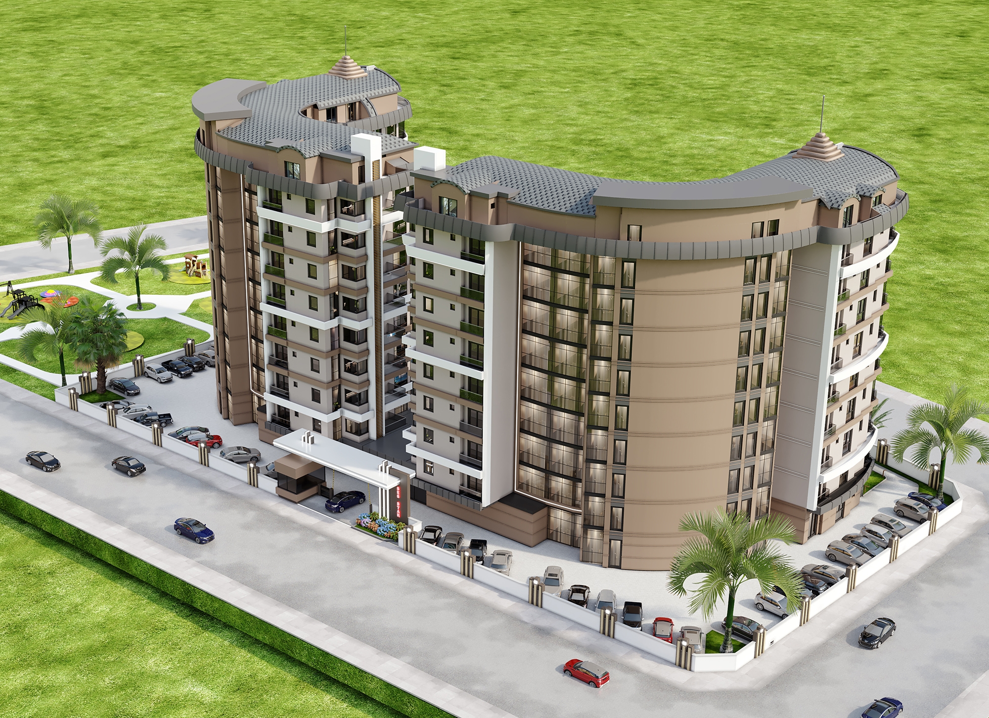 Luxuriöses 1+1 Apartment mit Meerblick und Bergblick, Alanya - Payallar