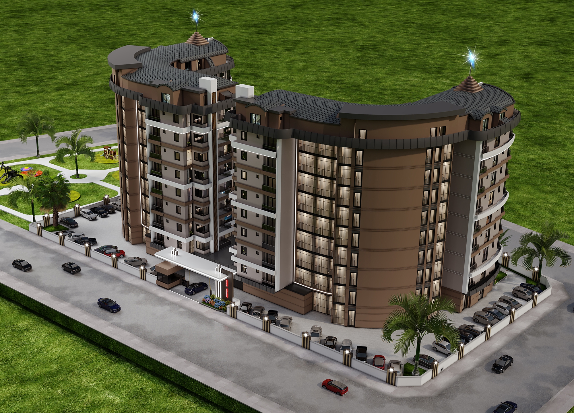 Luxuriöses 1+1 Apartment mit Meerblick und Bergblick, Alanya - Payallar