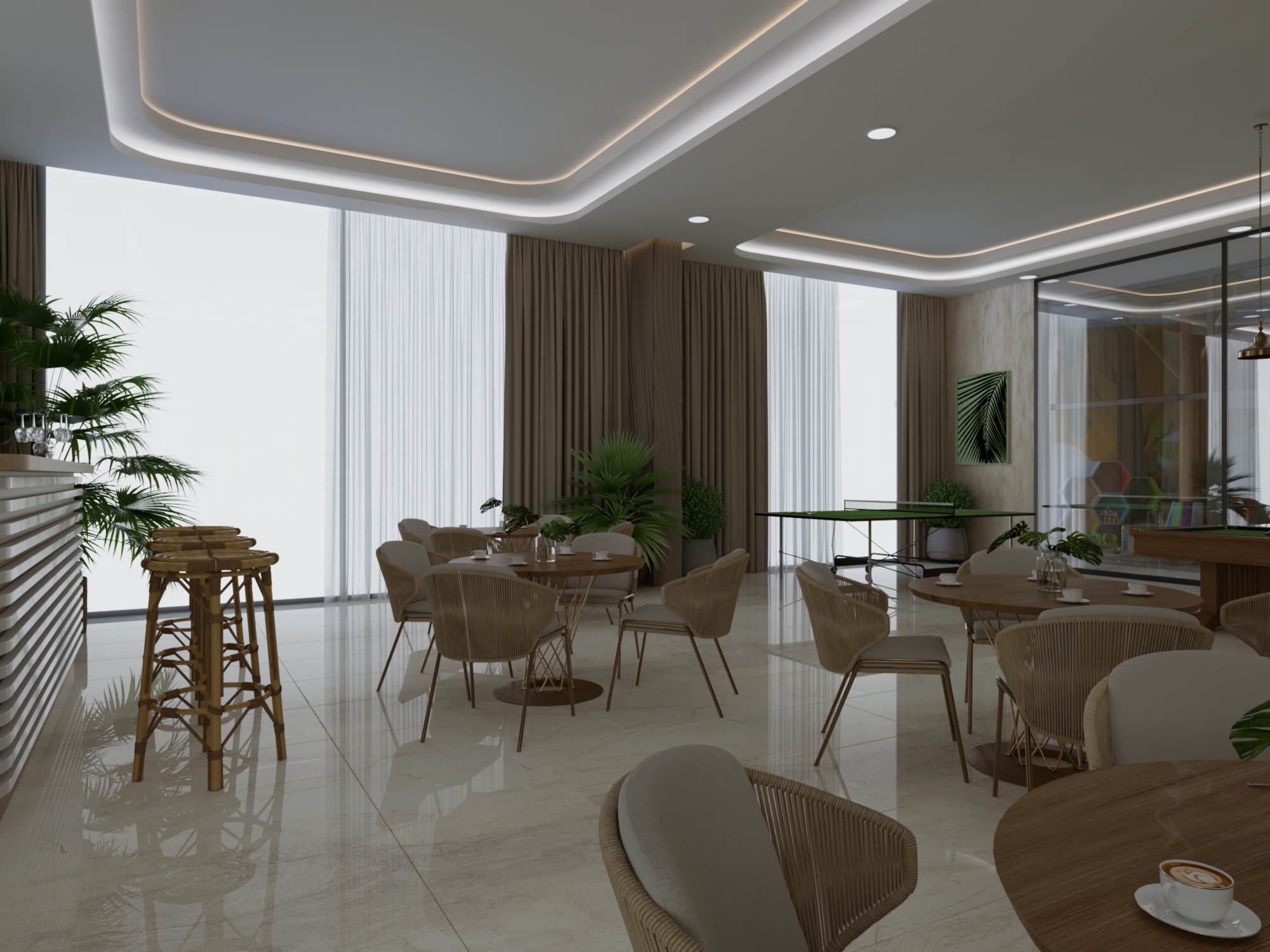 Luxuriöses 1+1 Apartment mit Meerblick und Bergblick, Alanya - Payallar