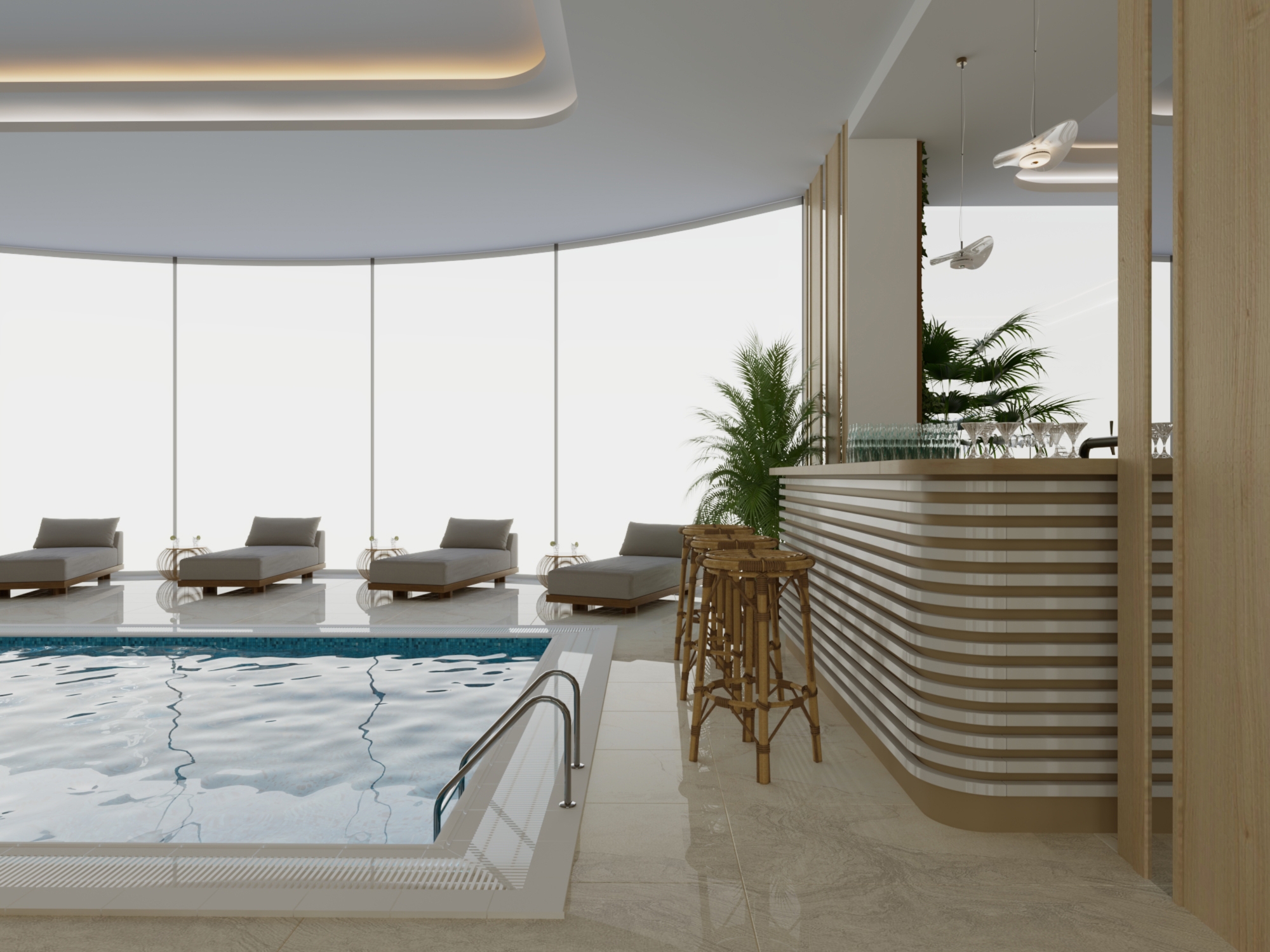 Luxuriöses 1+1 Apartment mit Meerblick und Bergblick, Alanya - Payallar