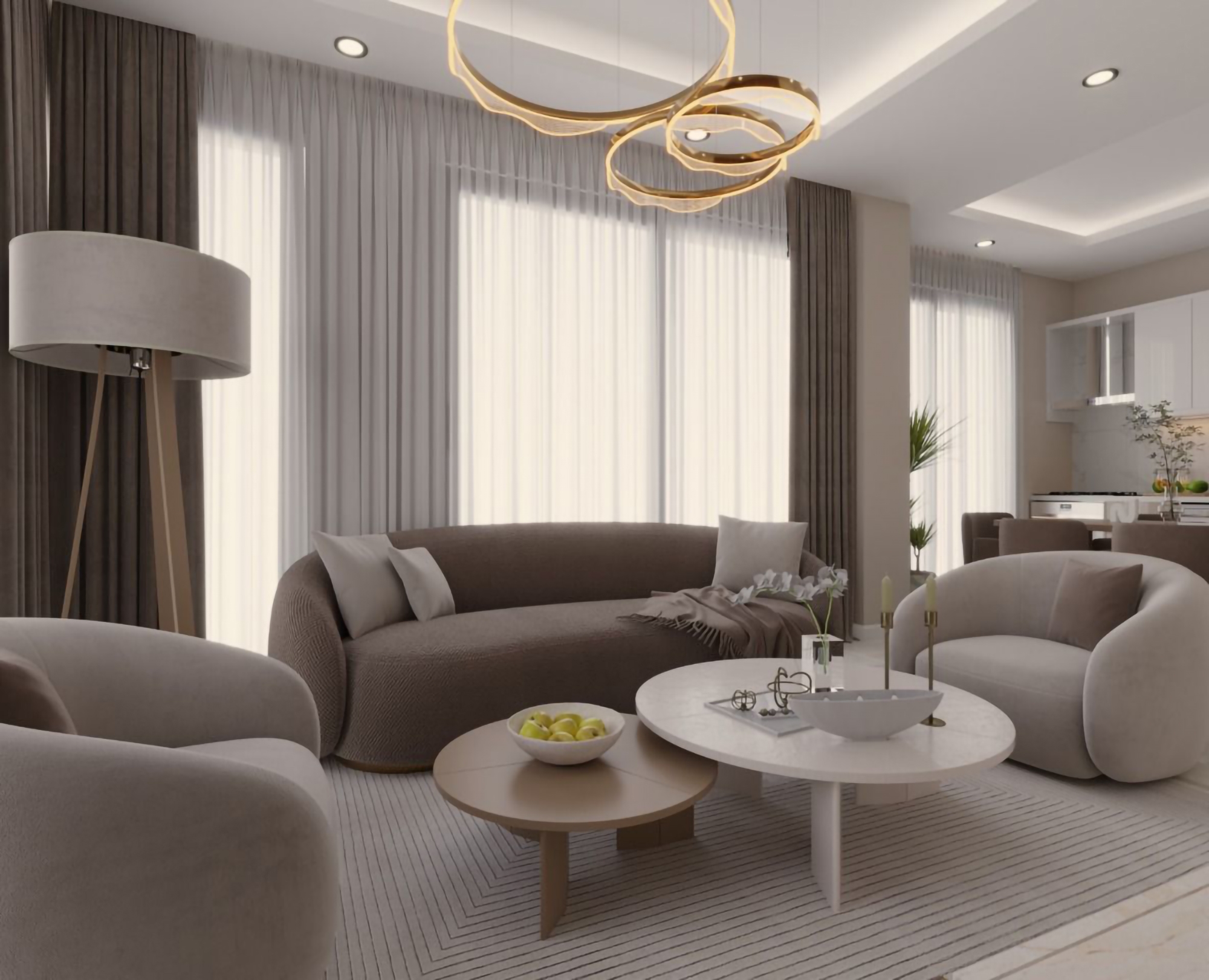 Luxuriöses 1+1 Apartment mit Meerblick und Bergblick, Alanya - Payallar