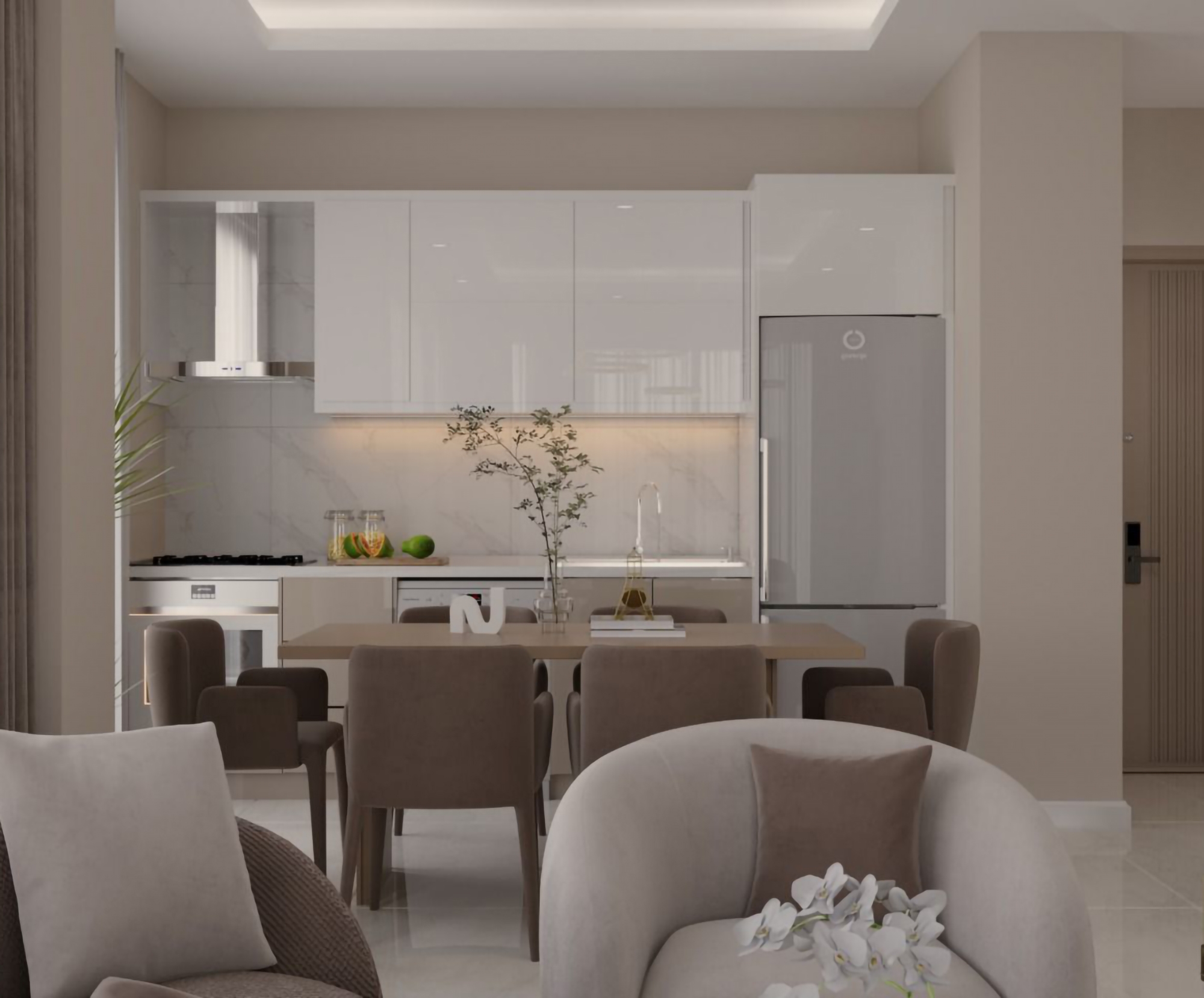 Luxuriöses 1+1 Apartment mit Meerblick und Bergblick, Alanya - Payallar