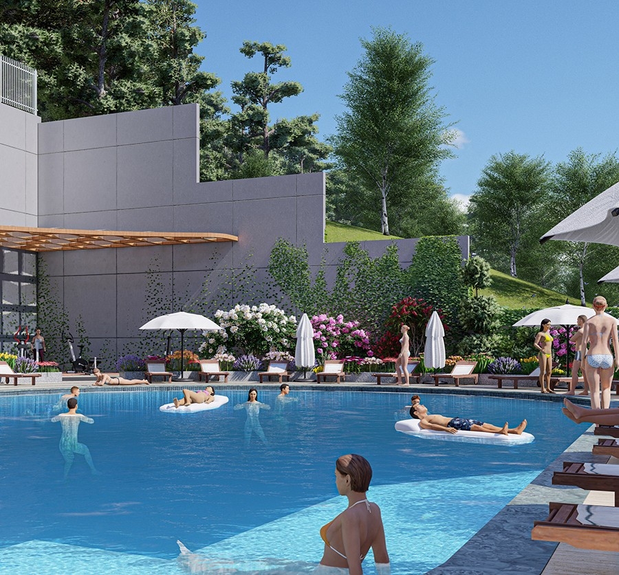 Luxuriöse 1+1 Wohnung mit atemberaubendem Meerblick und Bergblick, Alanya