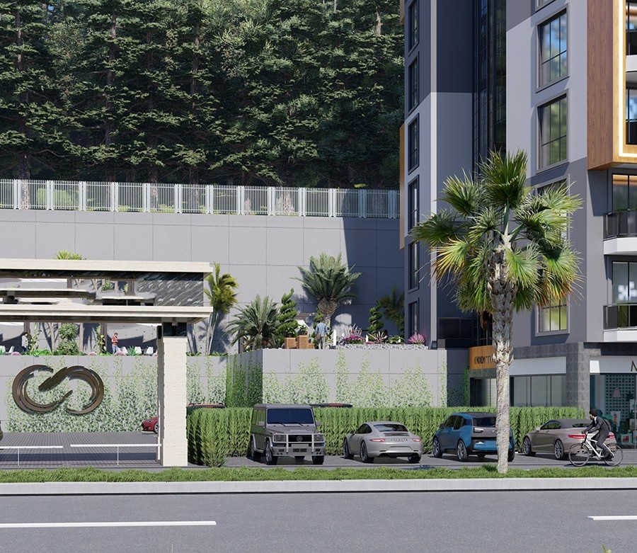 Luxuriöse 1+1 Wohnung mit atemberaubendem Meerblick und Bergblick, Alanya