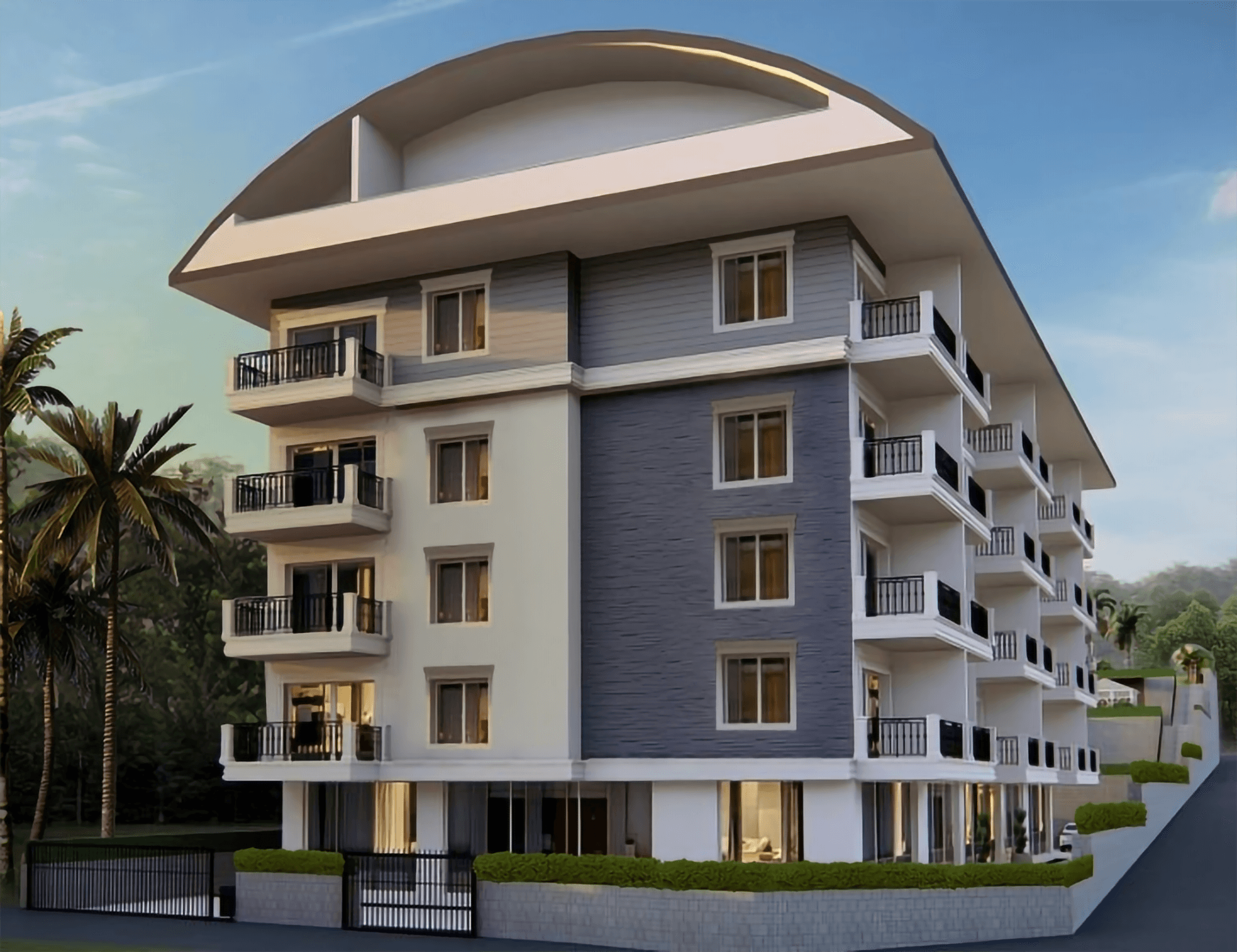 Fantastisk 1+1 Lejlighed med Hav- og Slotsudsigt, Alanya - Konakli