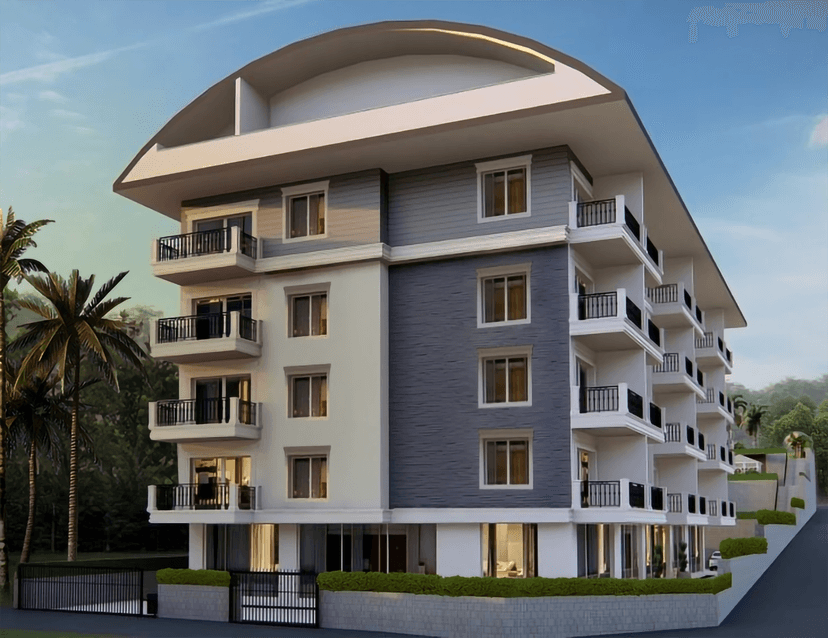 Fantastisk 1+1 Lejlighed med Hav- og Slotsudsigt, Alanya - Konakli
