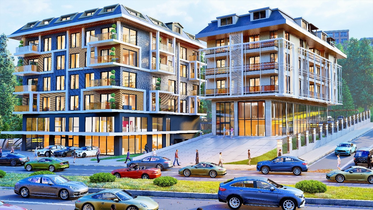 Luxury 2+1 Apartment with Mountain View in Alanya Center