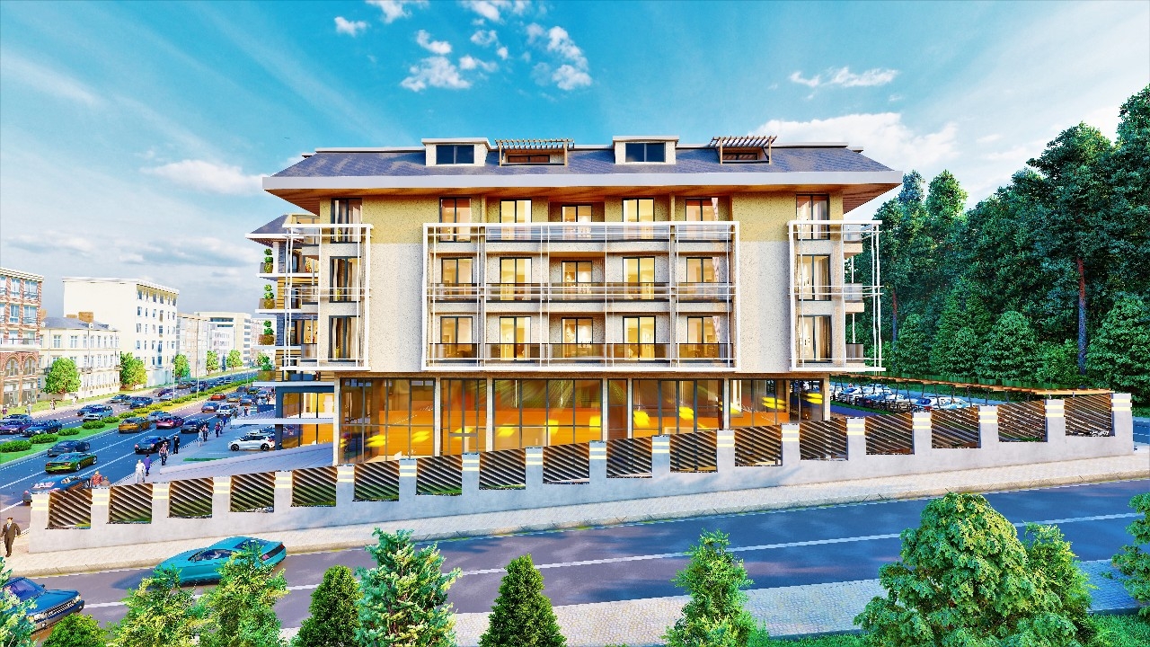 Luxury 2+1 Apartment with Mountain View in Alanya Center