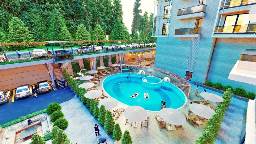 Luxury 2+1 Apartment with Mountain View in Alanya Center