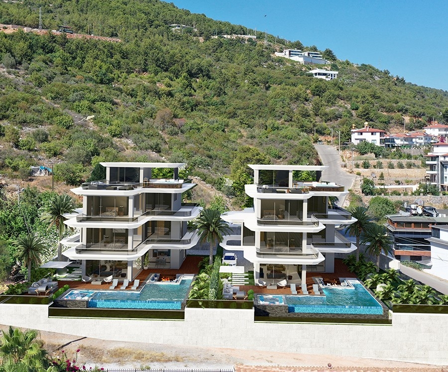 Luxurious 5+1 Villa with Stunning Views in Alanya-Bektas