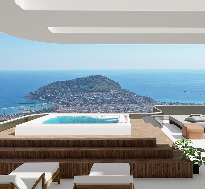 Luxurious 5+1 Villa with Stunning Views in Alanya-Bektas