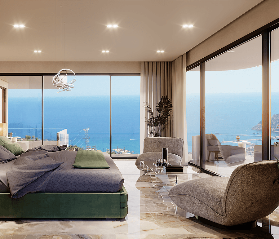 Luxurious 5+1 Villa with Stunning Views in Alanya-Bektas