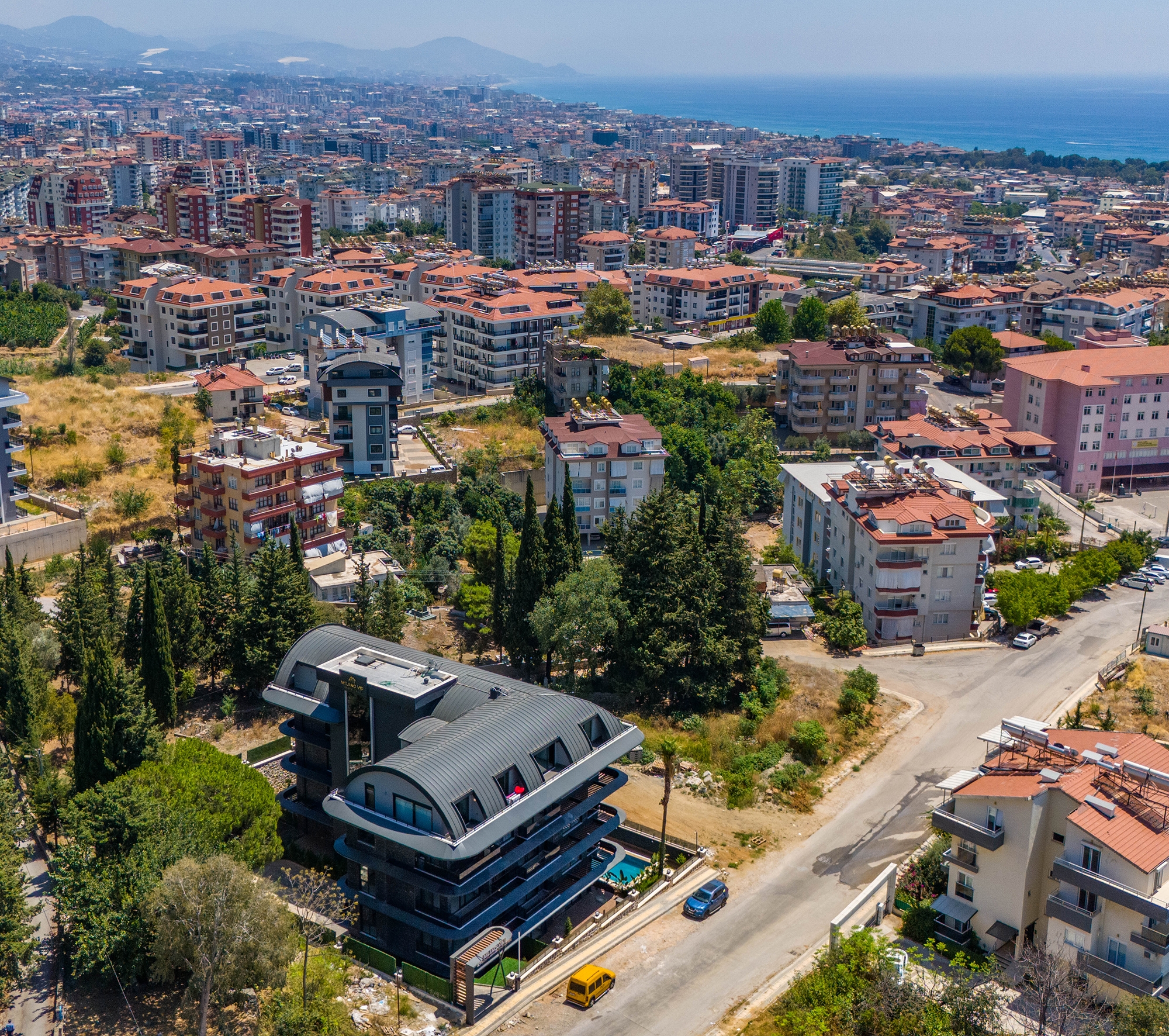 Luksus 1+1 Lejlighed med Hav- og Slotudsigt i Hasbahce, Alanya
