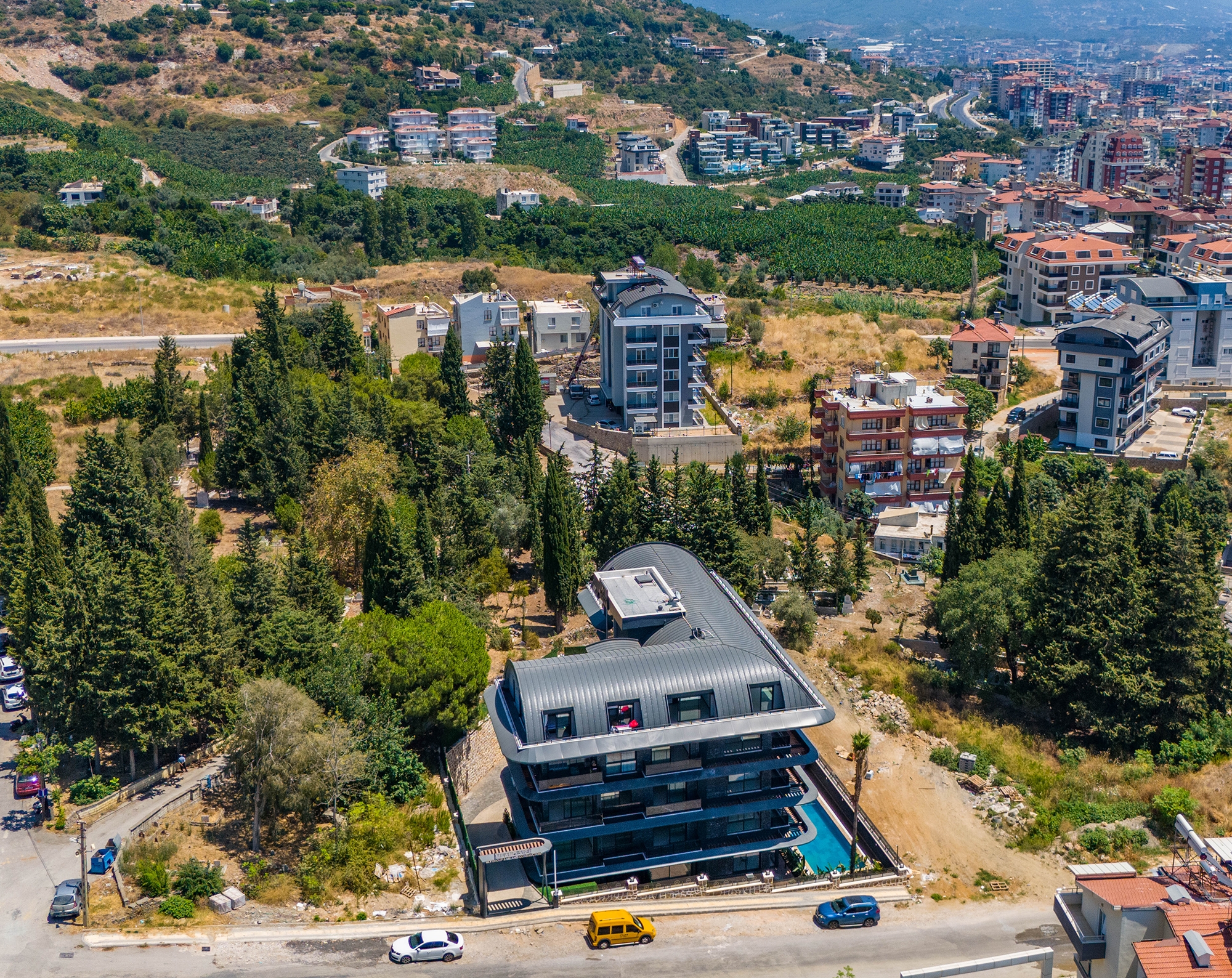 Luksus 1+1 Lejlighed med Hav- og Slotudsigt i Hasbahce, Alanya