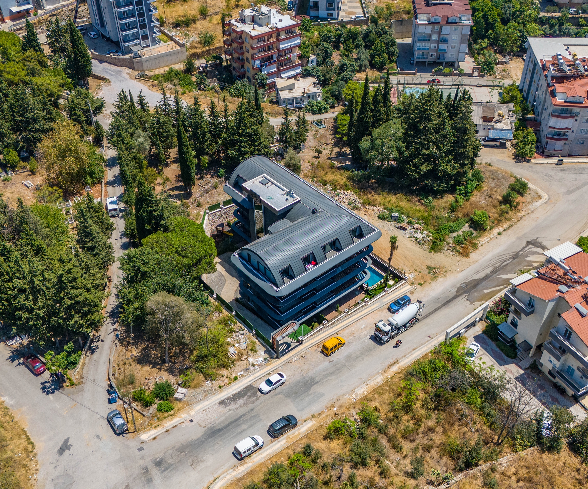 Luksus 1+1 Lejlighed med Hav- og Slotudsigt i Hasbahce, Alanya