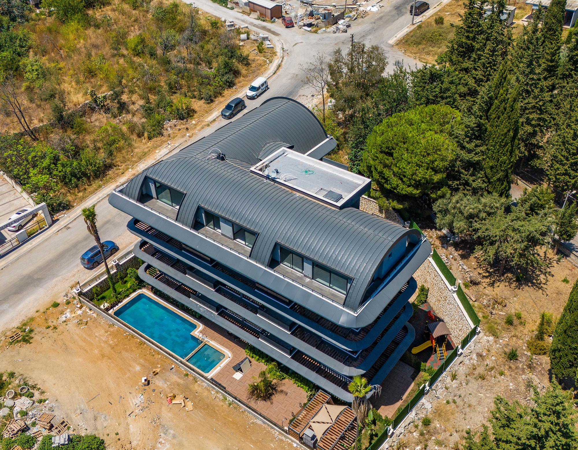 Luksus 1+1 Lejlighed med Hav- og Slotudsigt i Hasbahce, Alanya