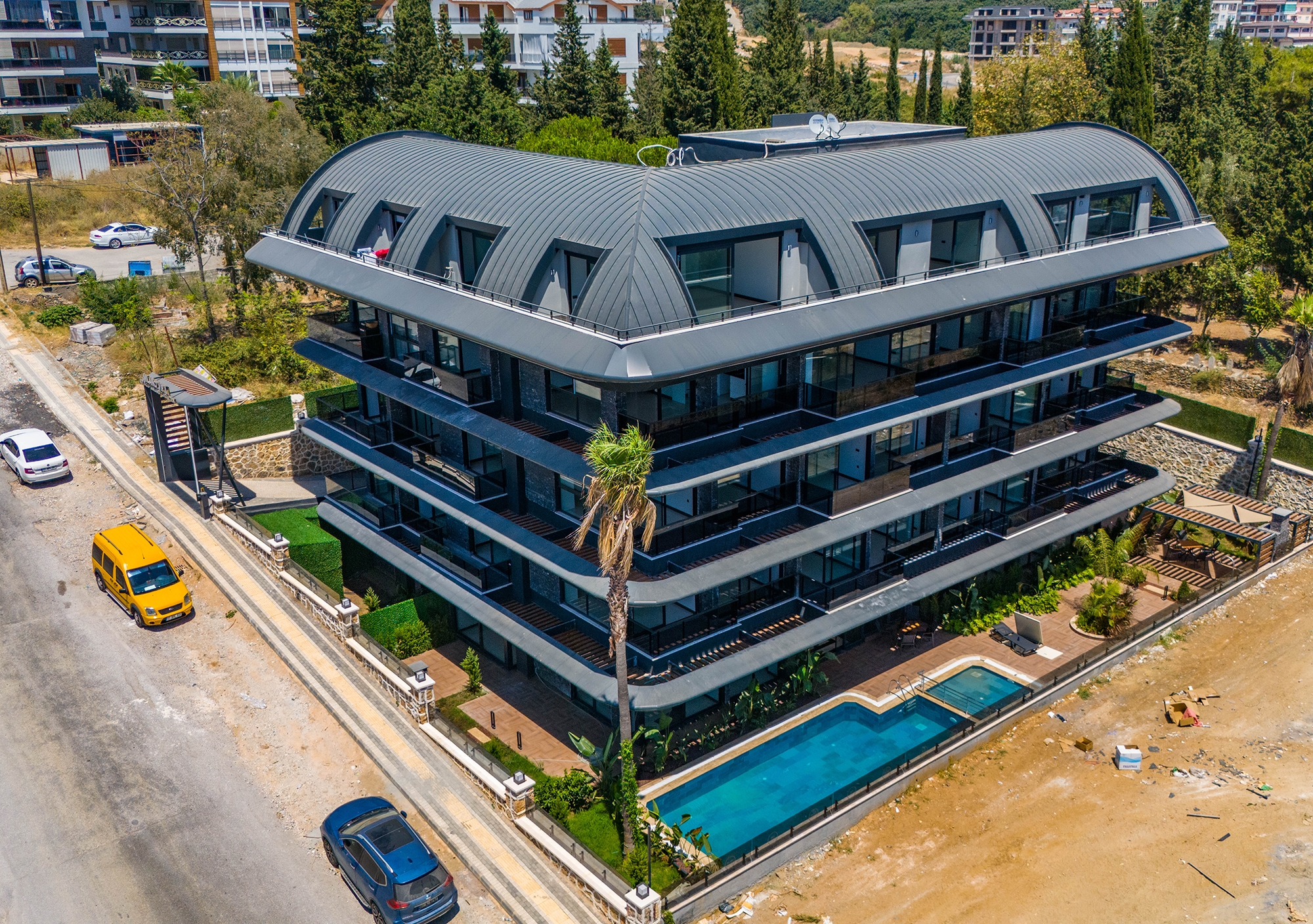 Luksus 1+1 Lejlighed med Hav- og Slotudsigt i Hasbahce, Alanya