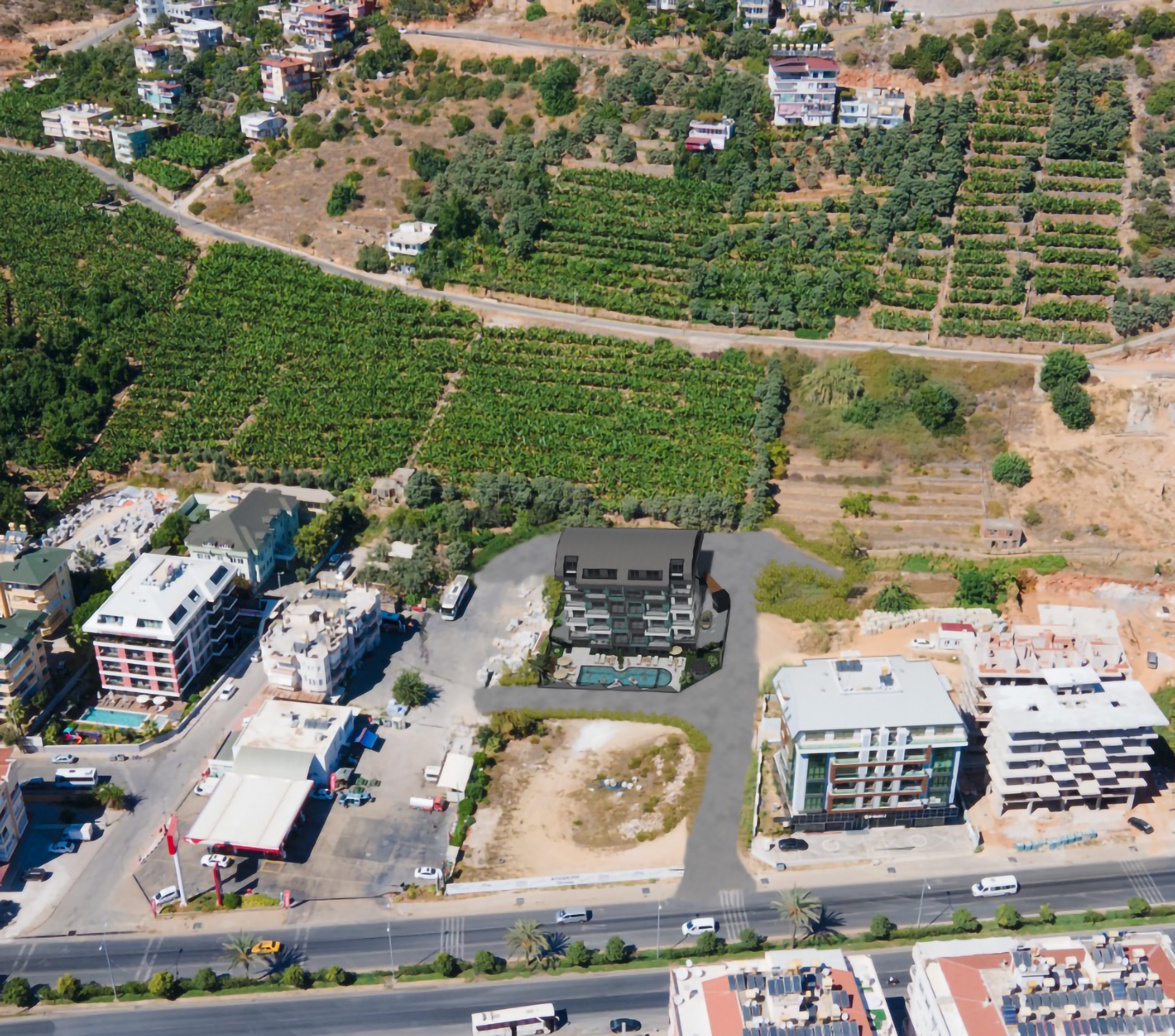 1+1 Leilighet med Fantastisk Utsikt i Alanya Sentrum
