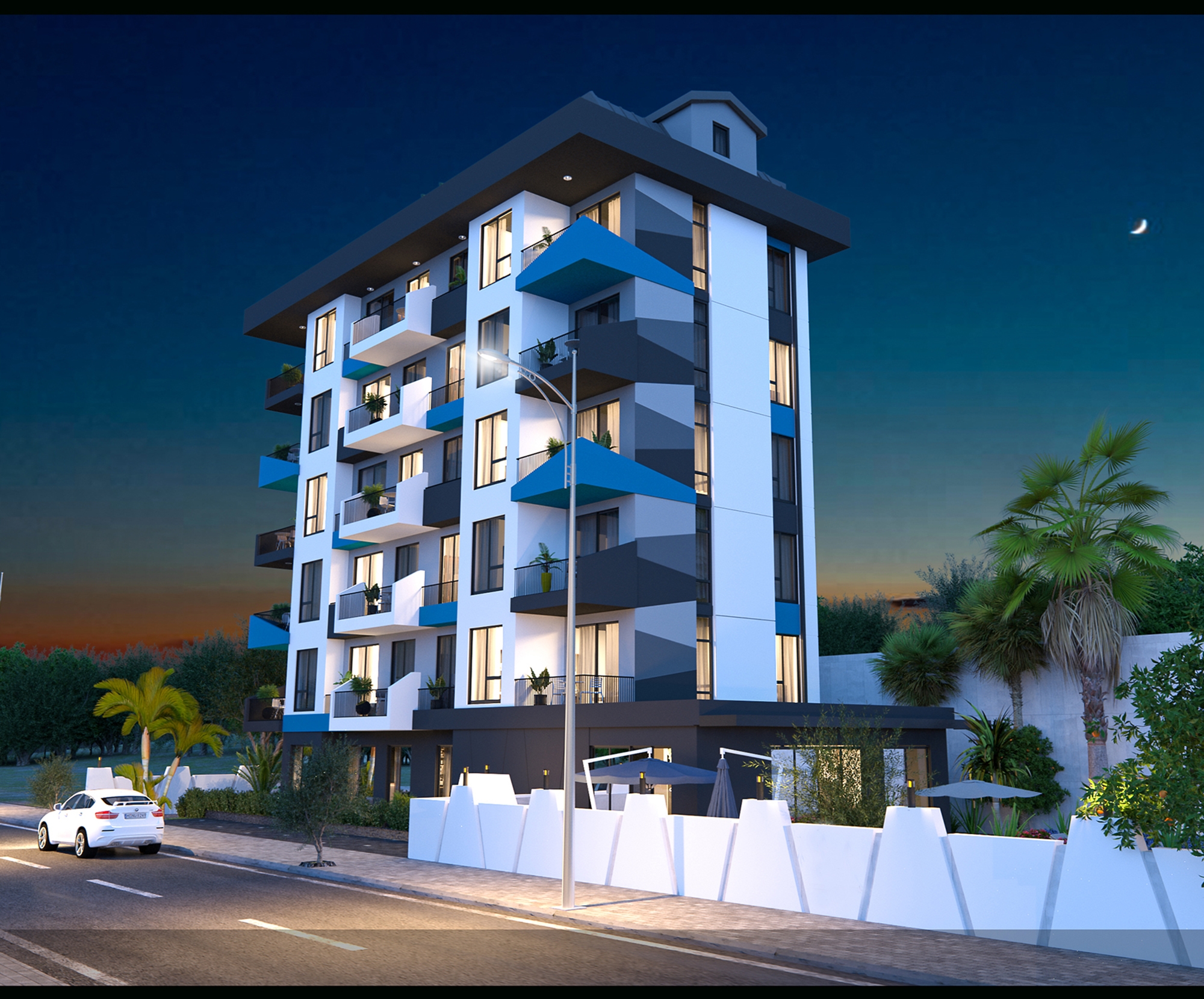 Luxuriöse 2+1 Wohnung mit Meerblick und Bergblick, Alanya - Avsallar
