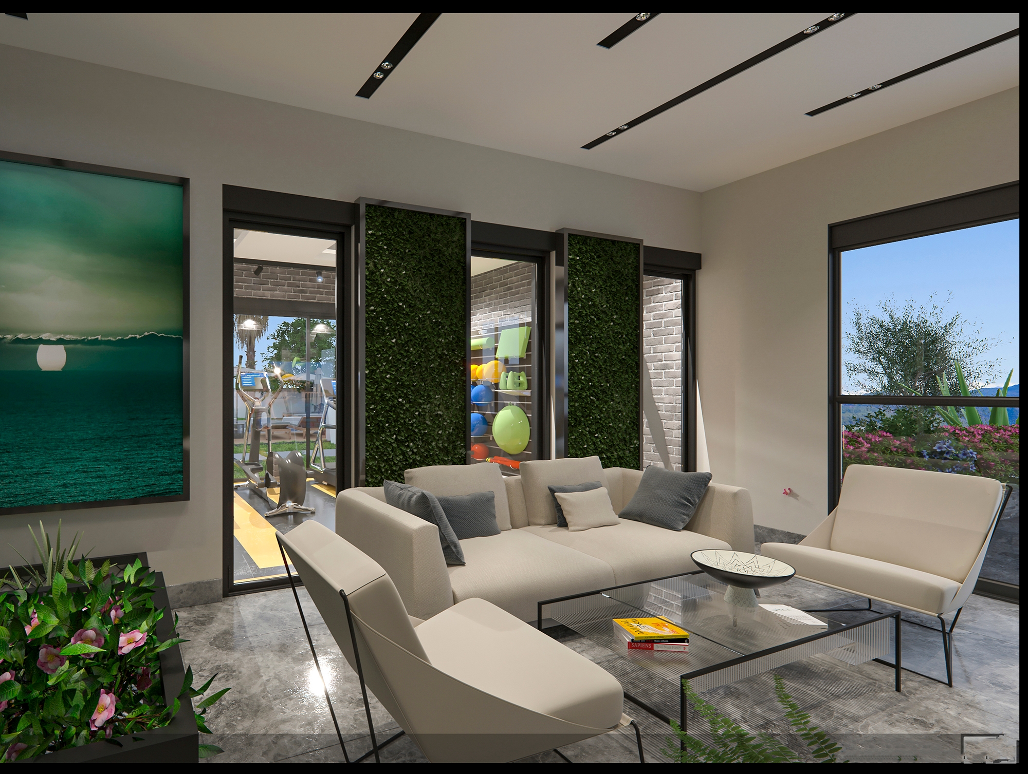 Luxuriöse 2+1 Wohnung mit Meerblick und Bergblick, Alanya - Avsallar