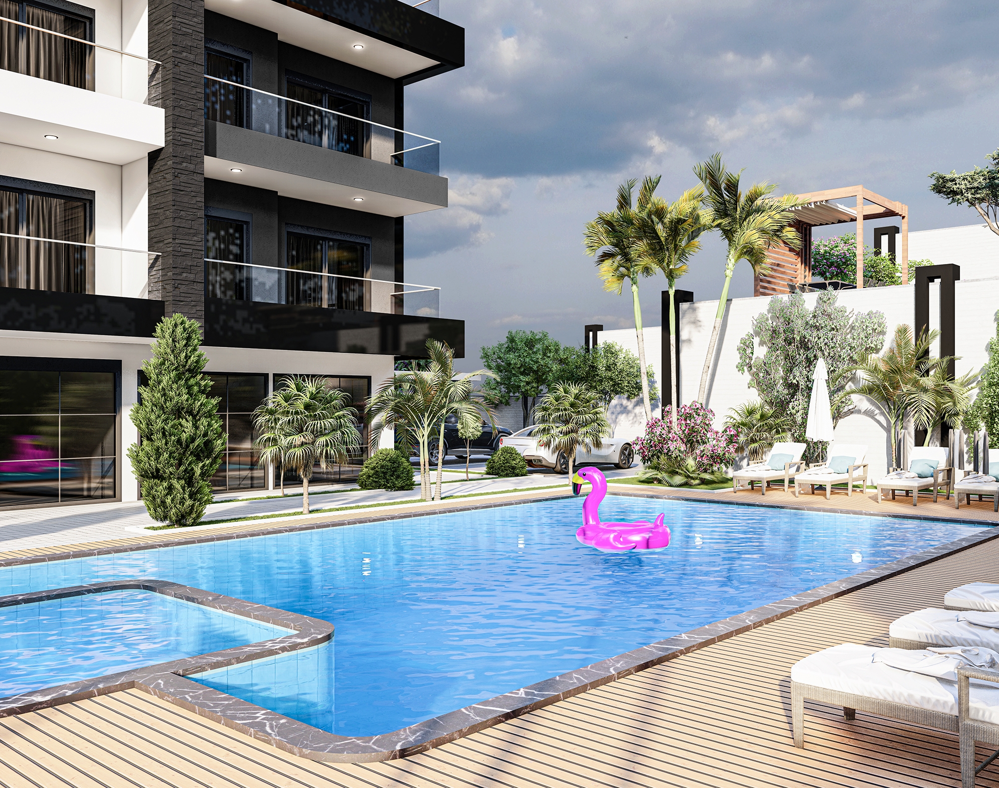 Luxuriöse 1+1 Wohnung mit Meerblick in Demirtas, Alanya