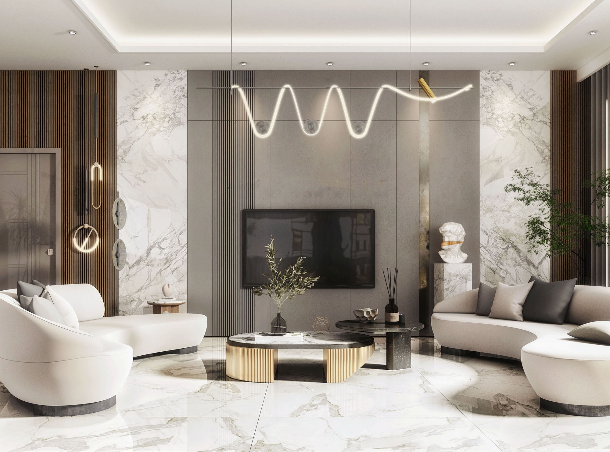 Luxuriöse 1+1 Wohnung mit Meerblick in Demirtas, Alanya