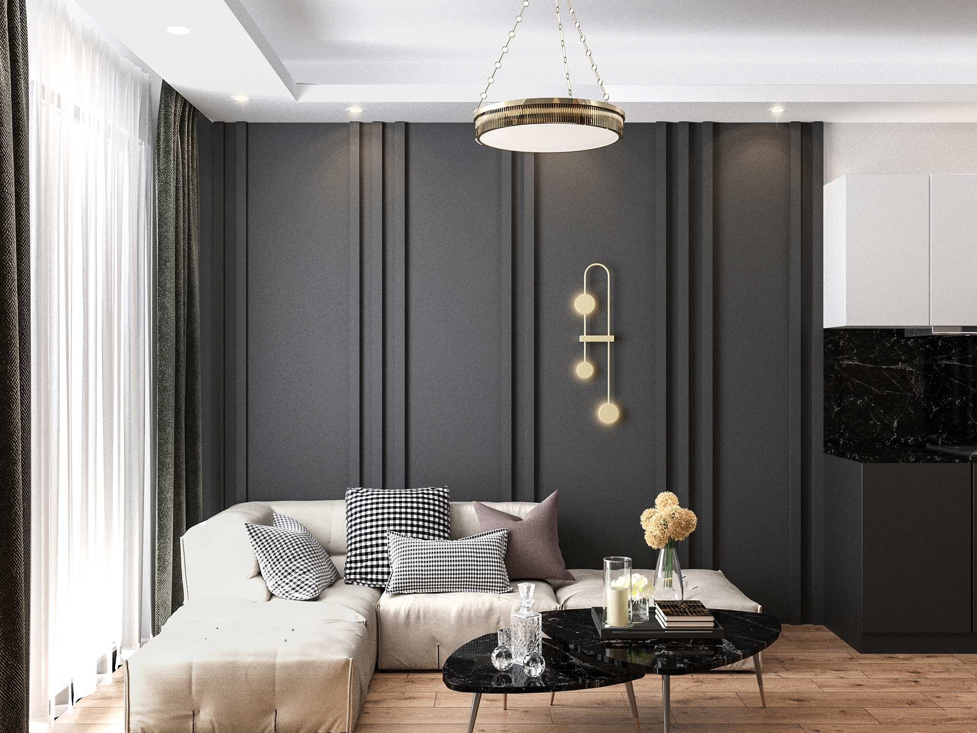 Luxuriöse 1+1 Wohnung mit Meerblick in Demirtas, Alanya