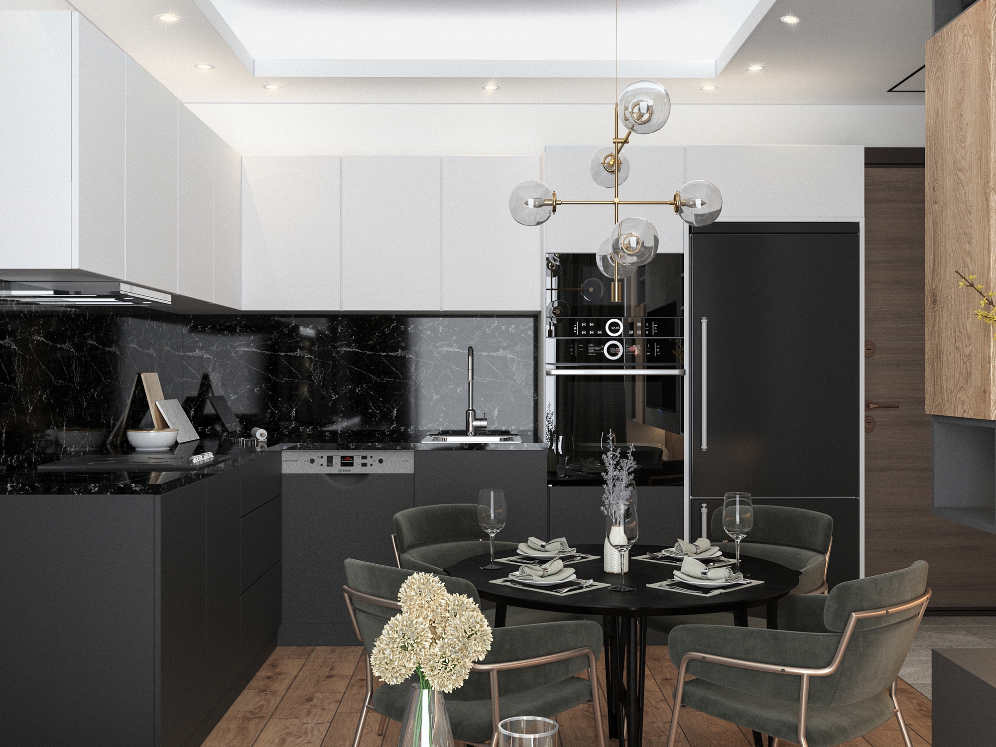 Luxuriöse 1+1 Wohnung mit Meerblick in Demirtas, Alanya