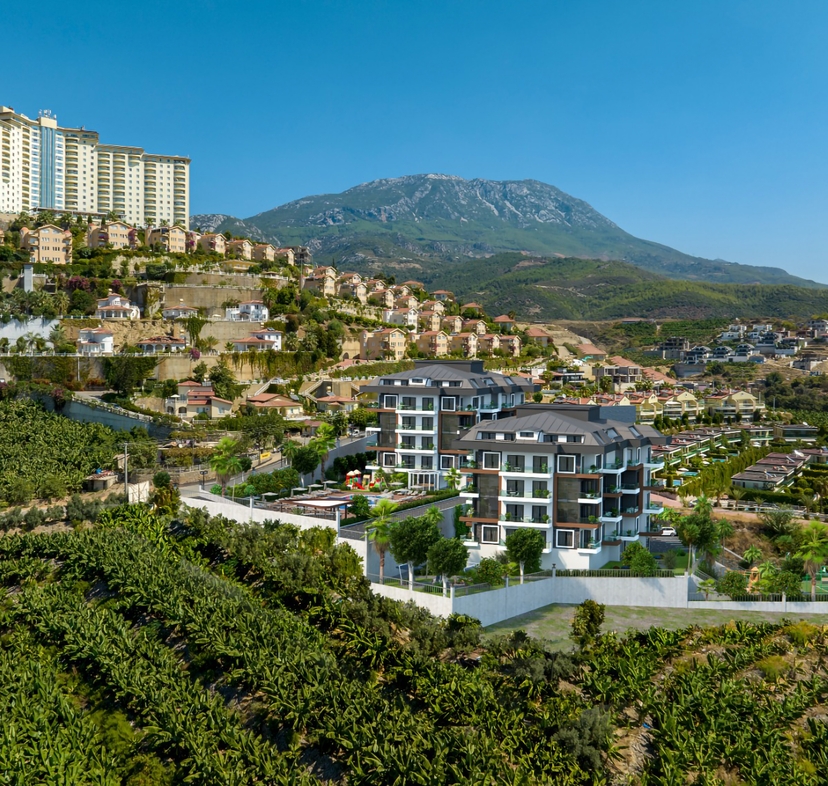 Luxuriöse 1+1 Wohnung mit Meerblick in Kargicak