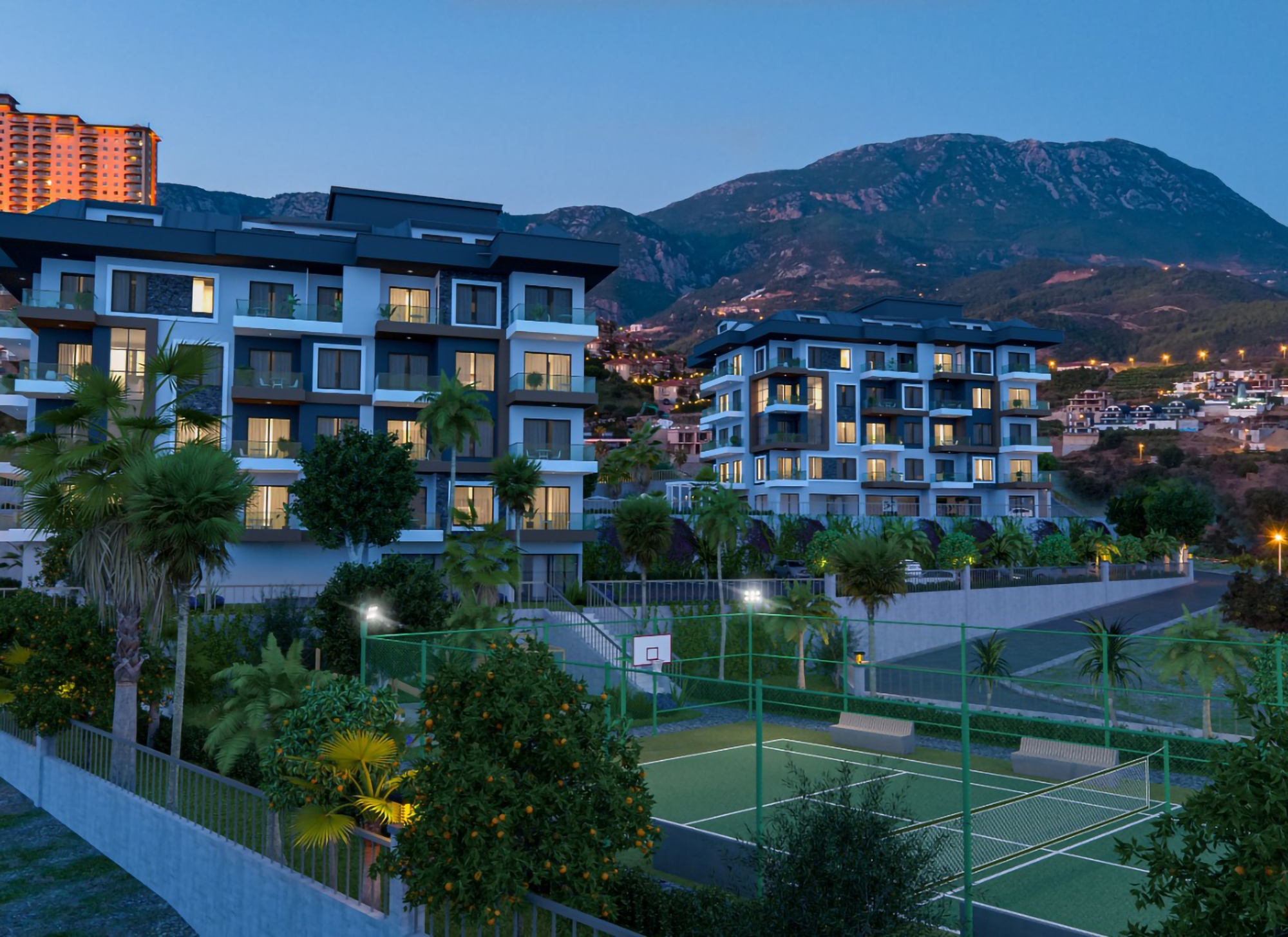 Luxuriöse 1+1 Wohnung mit Meerblick in Kargicak