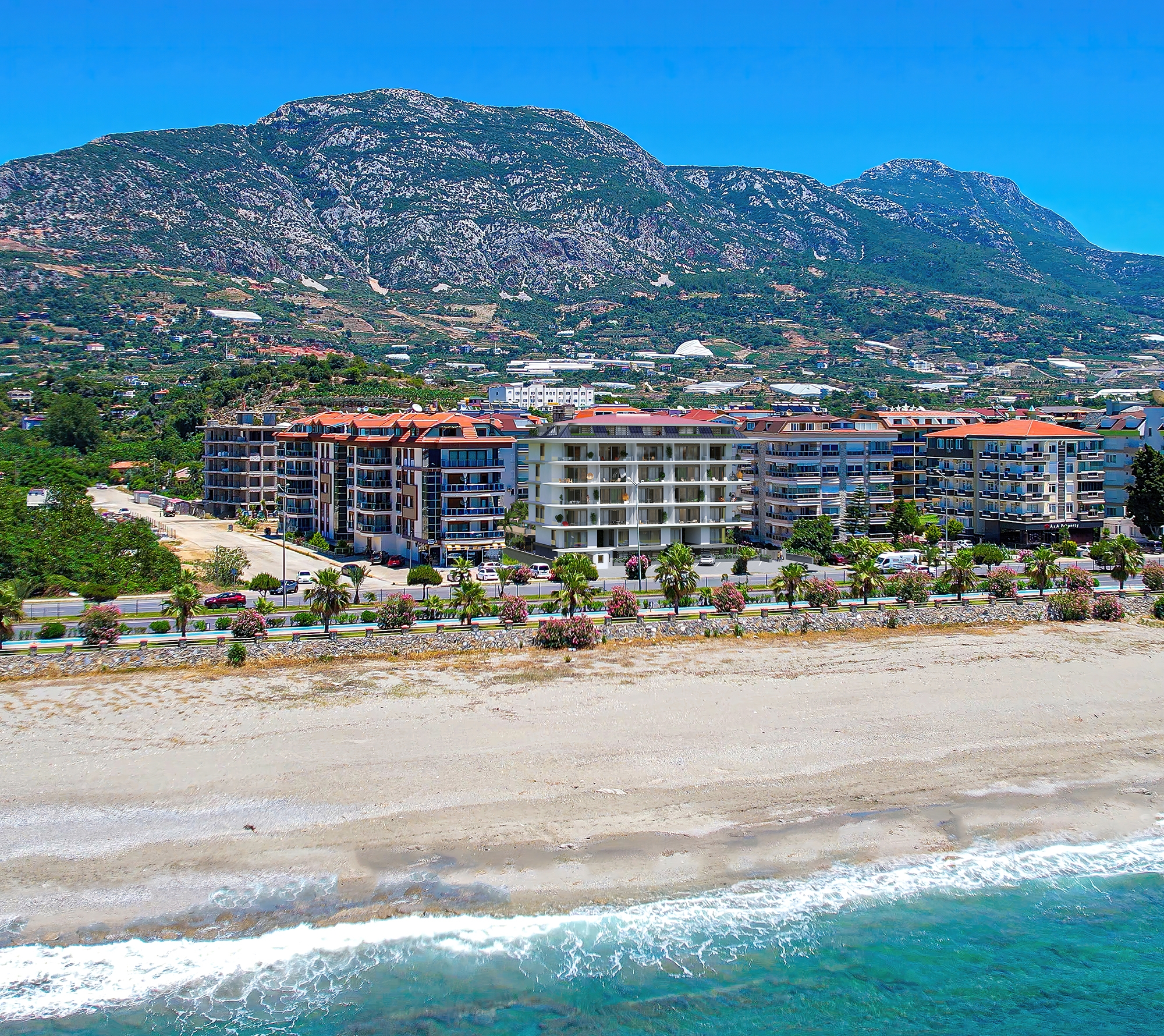 Luksus 1+1 Lejlighed med Hav- og Bjergudsigt, Alanya - Kestel