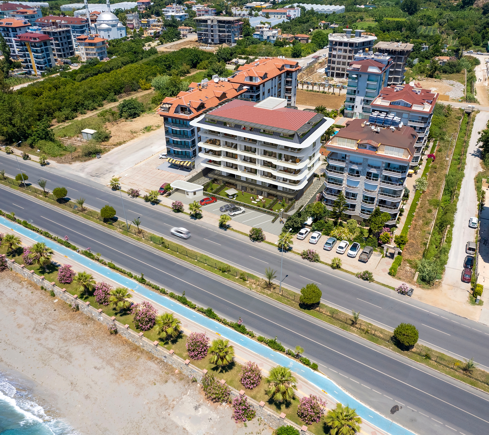 Luksus 1+1 Lejlighed med Hav- og Bjergudsigt, Alanya - Kestel